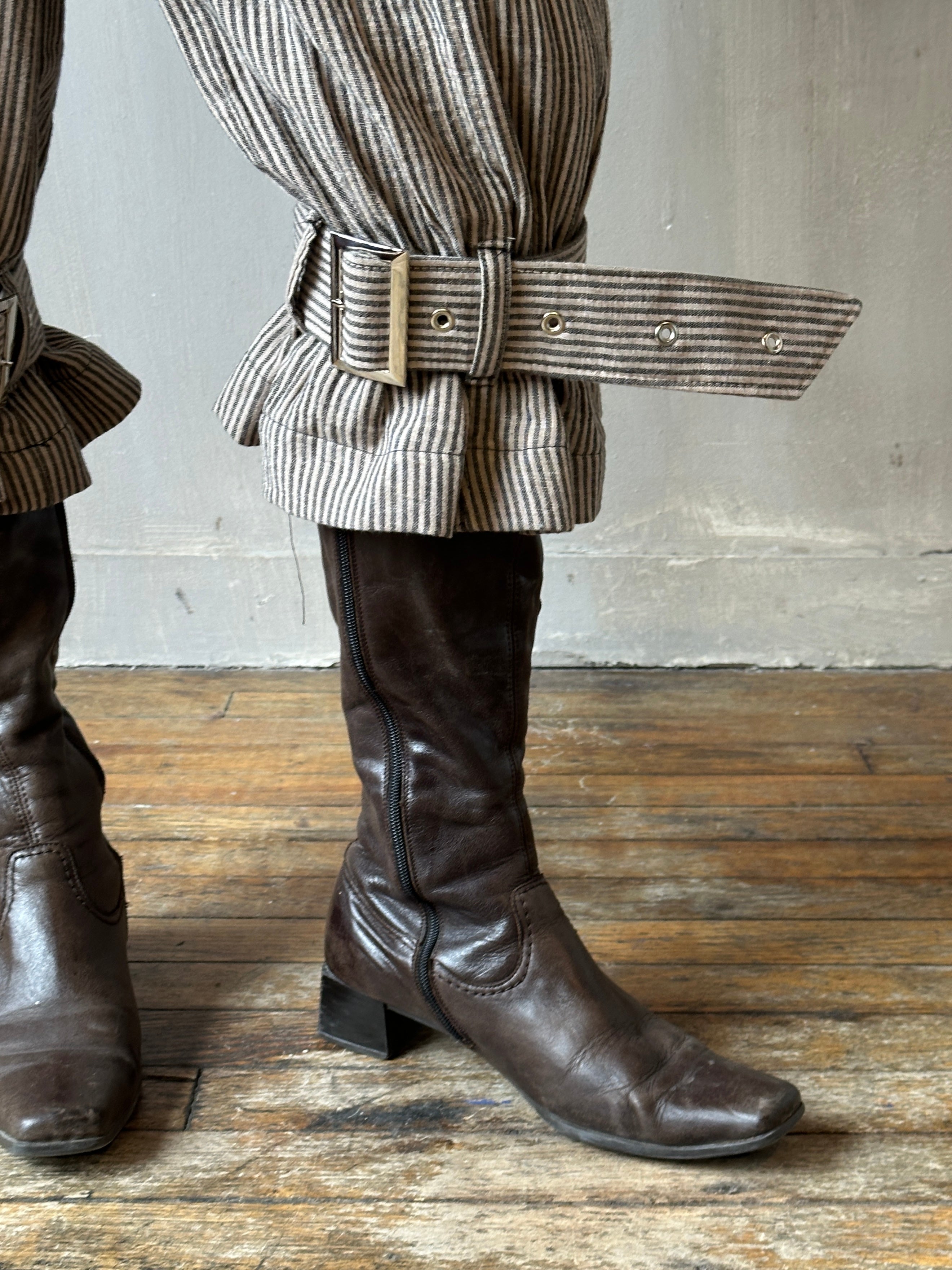 Spring '25: "pirate bloomers" with Belt and Leg Straps in Pirate Stripe Cotton (Pre-Order)