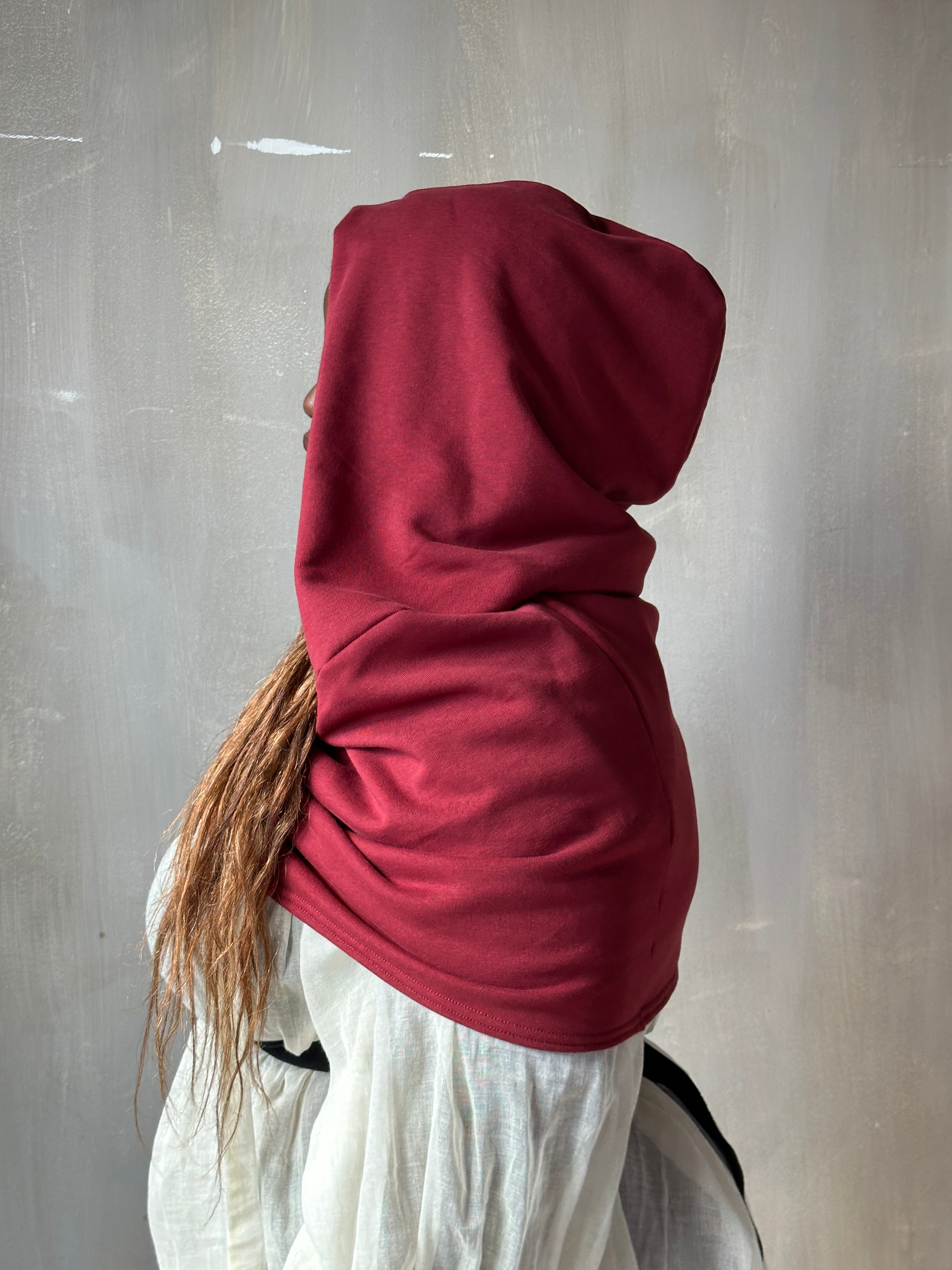 FW25: Mythic Cowl in Oxblood Organic Fleece (Pre-Order)