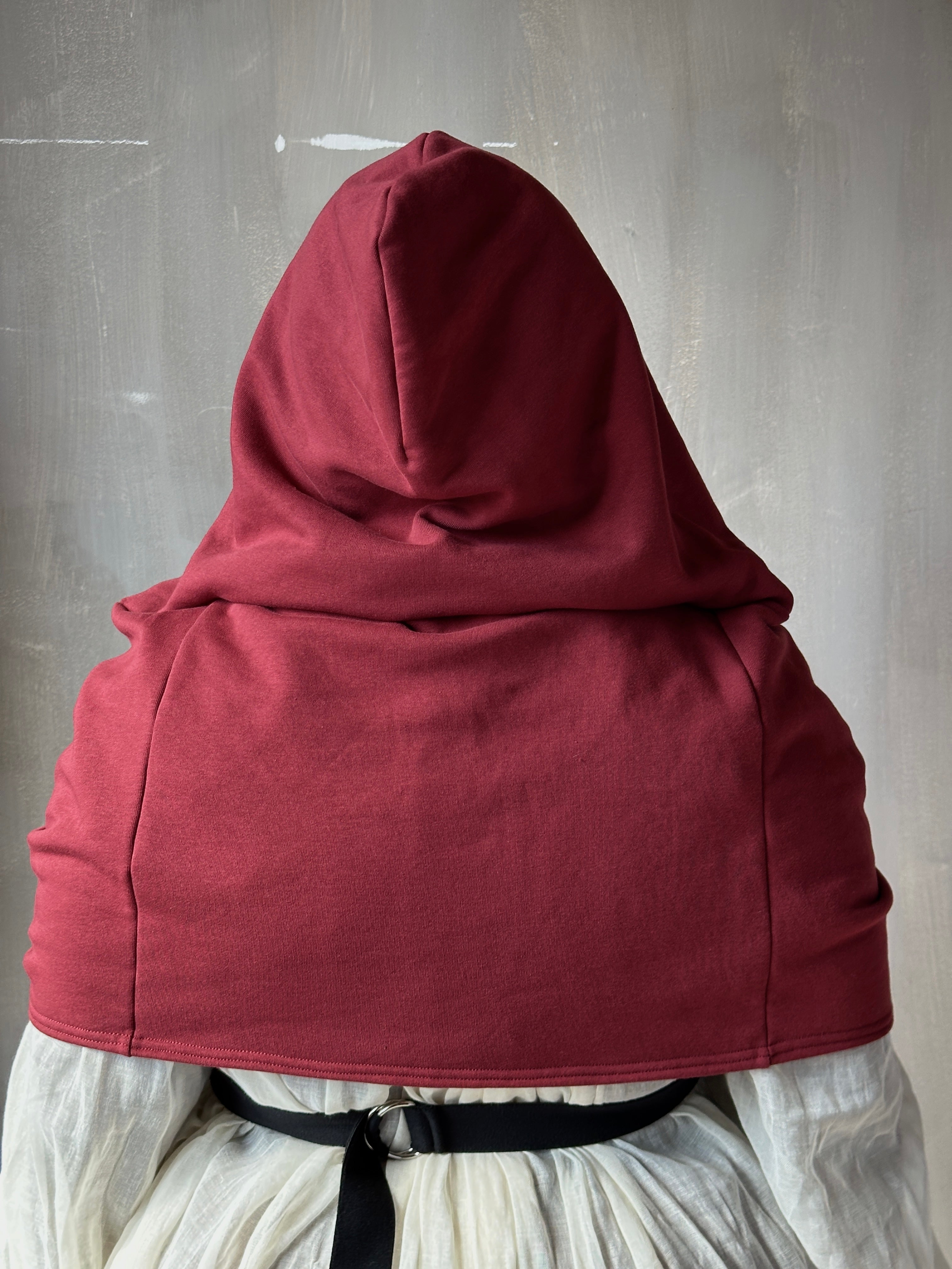 FW25: Mythic Cowl in Oxblood Organic Fleece (Pre-Order)