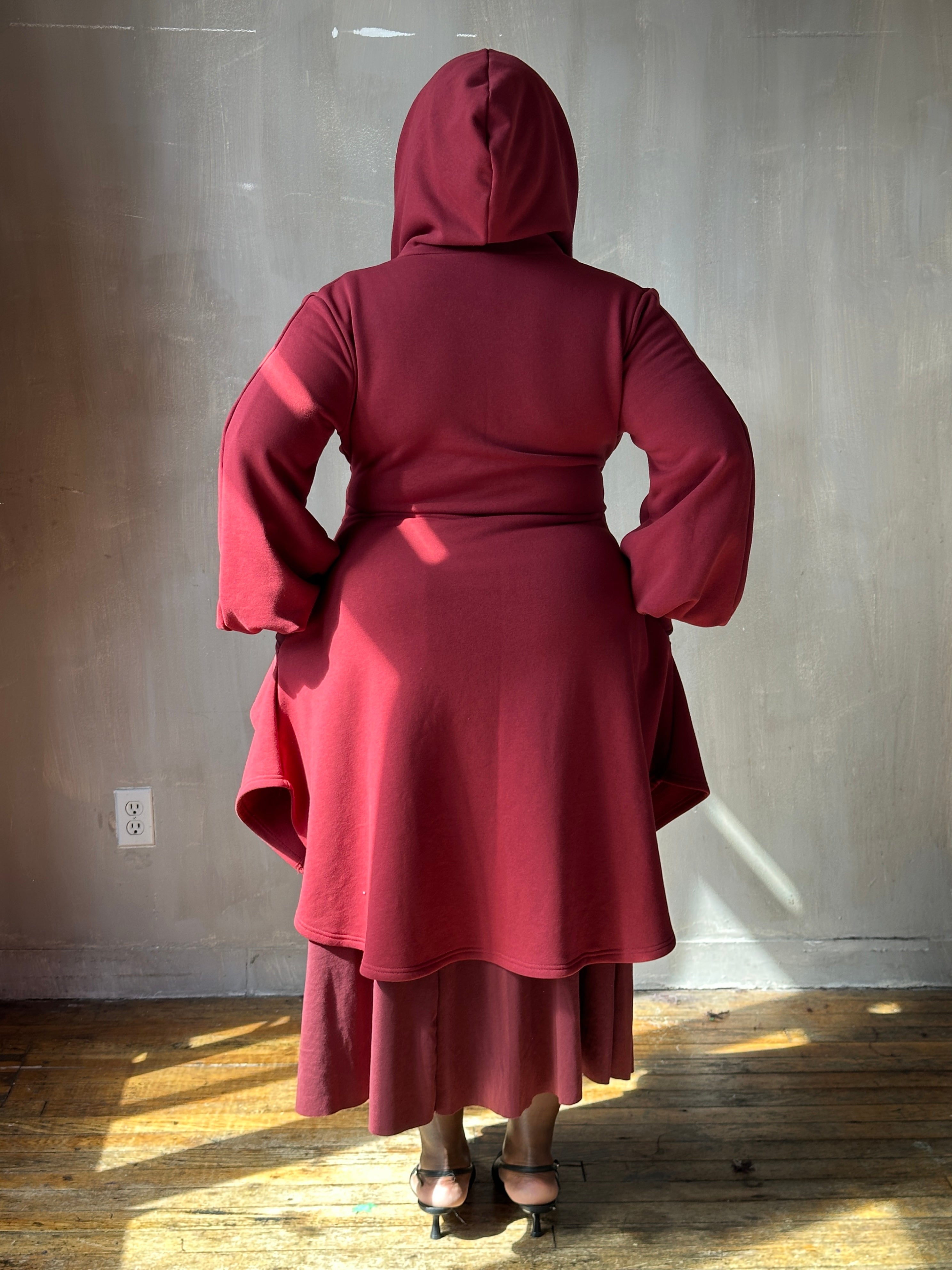 FW25: Tournure Jacket in Oxblood Organic Fleece (Pre-Order)