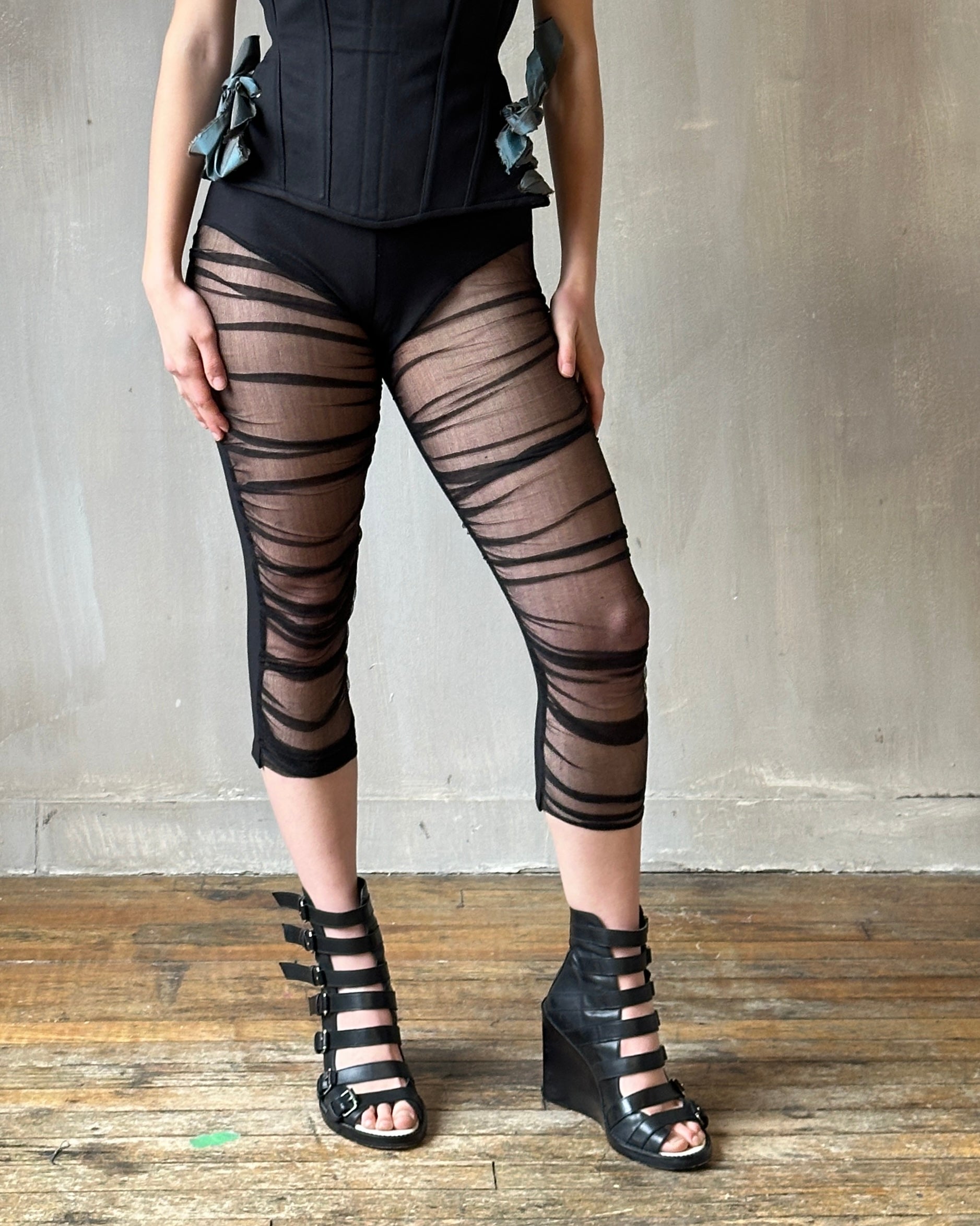 Spring '25:  Chaos-Gathered Capri Leggings (Pre-order)