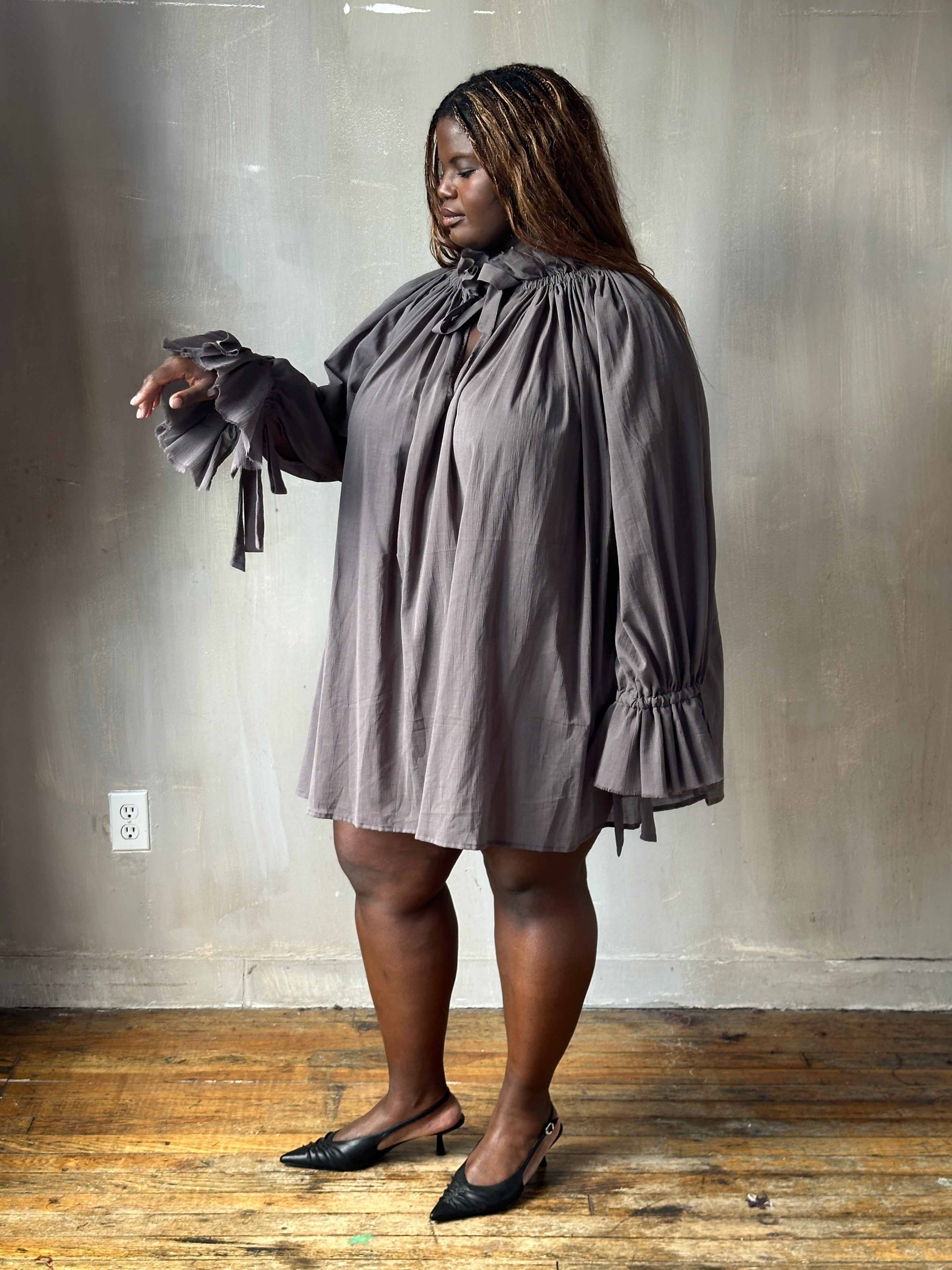 FW25: Alchemist Chemise in Lavender Ash Cotton Voile (Pre-Order)