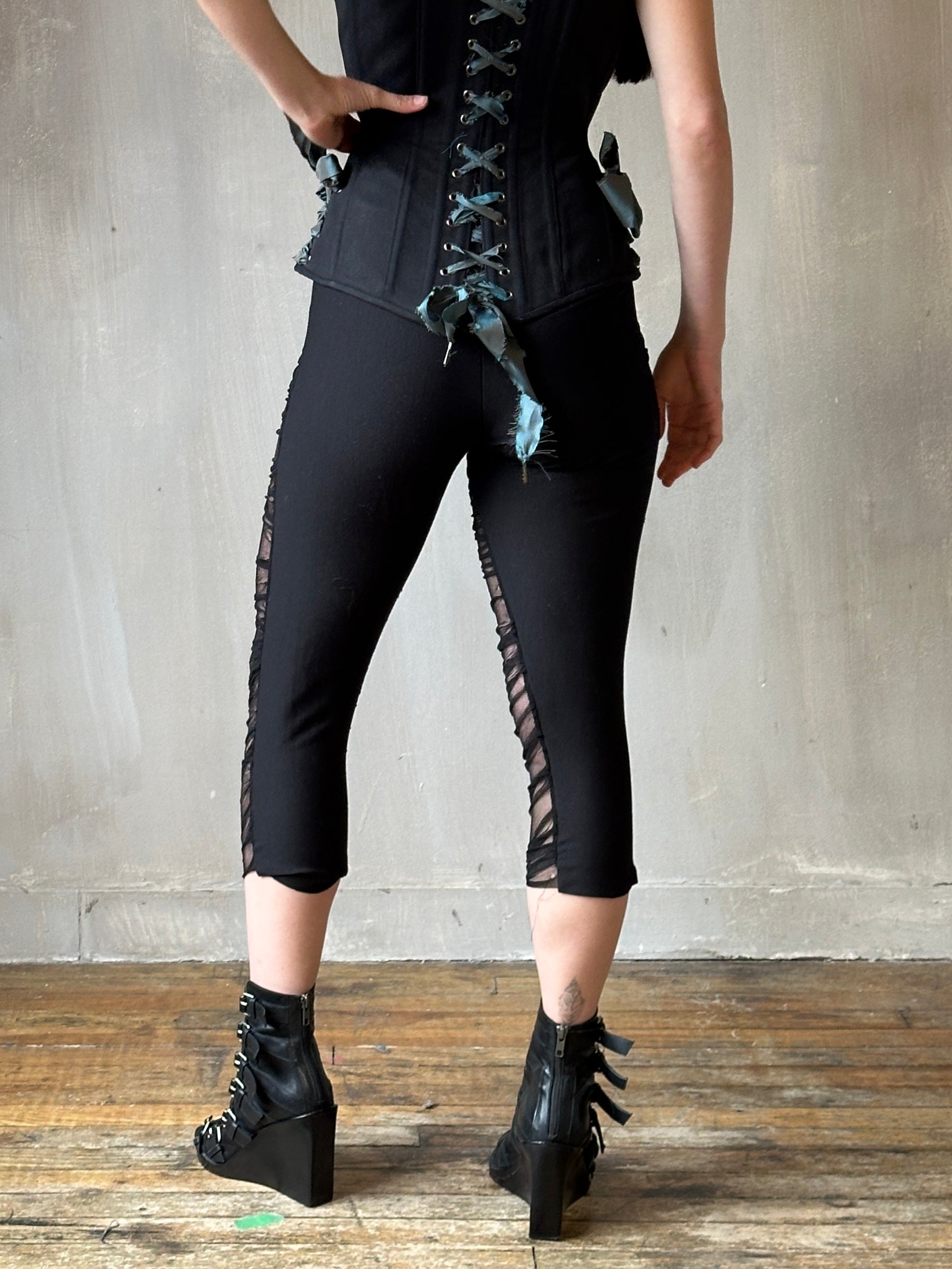 Spring '25:  Chaos-Gathered Capri Leggings (Pre-order)
