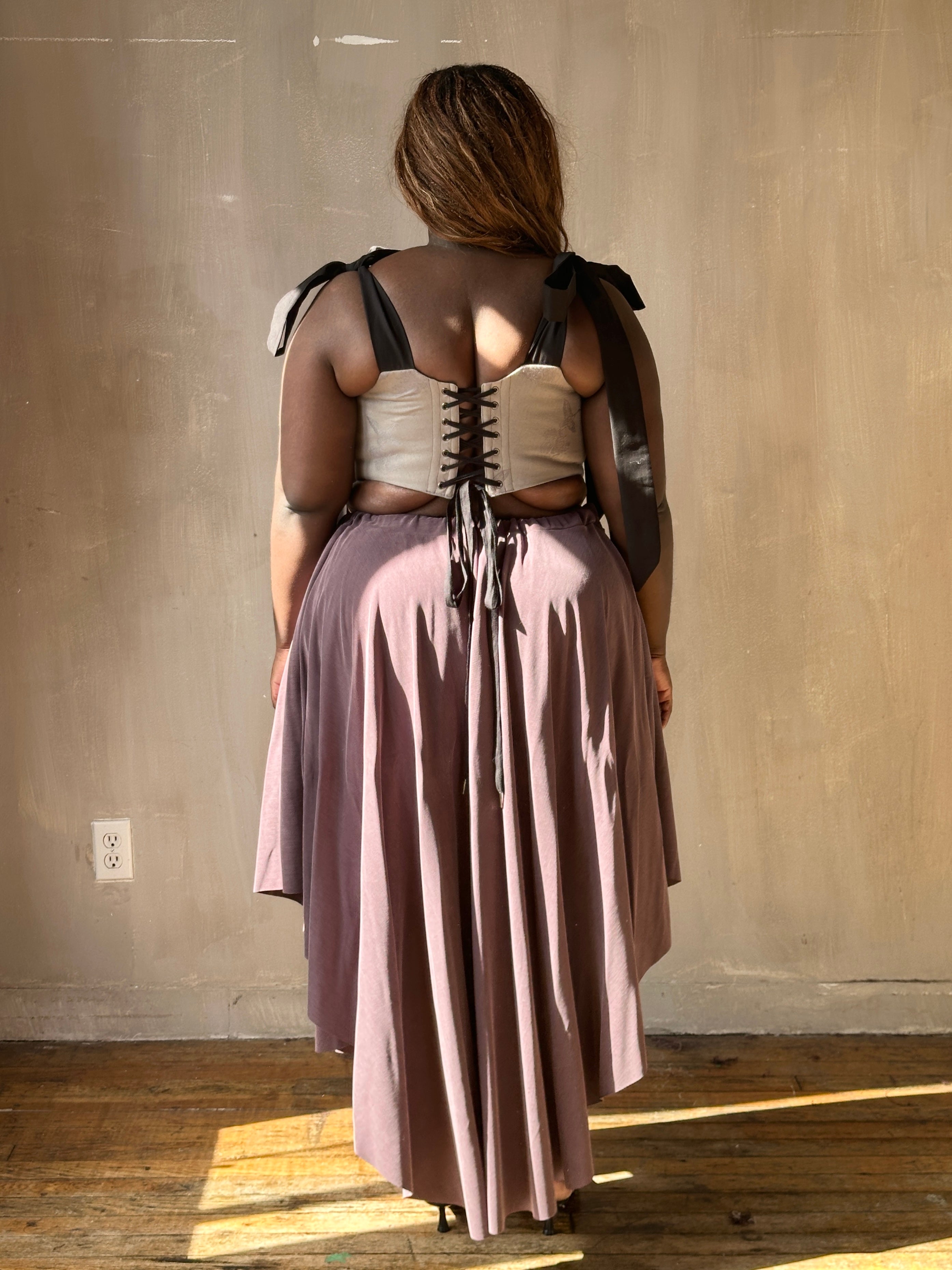 FW25: Pastorale Skirt in Dusty Amethyst Cupro (Pre-Order, Limited Edition)