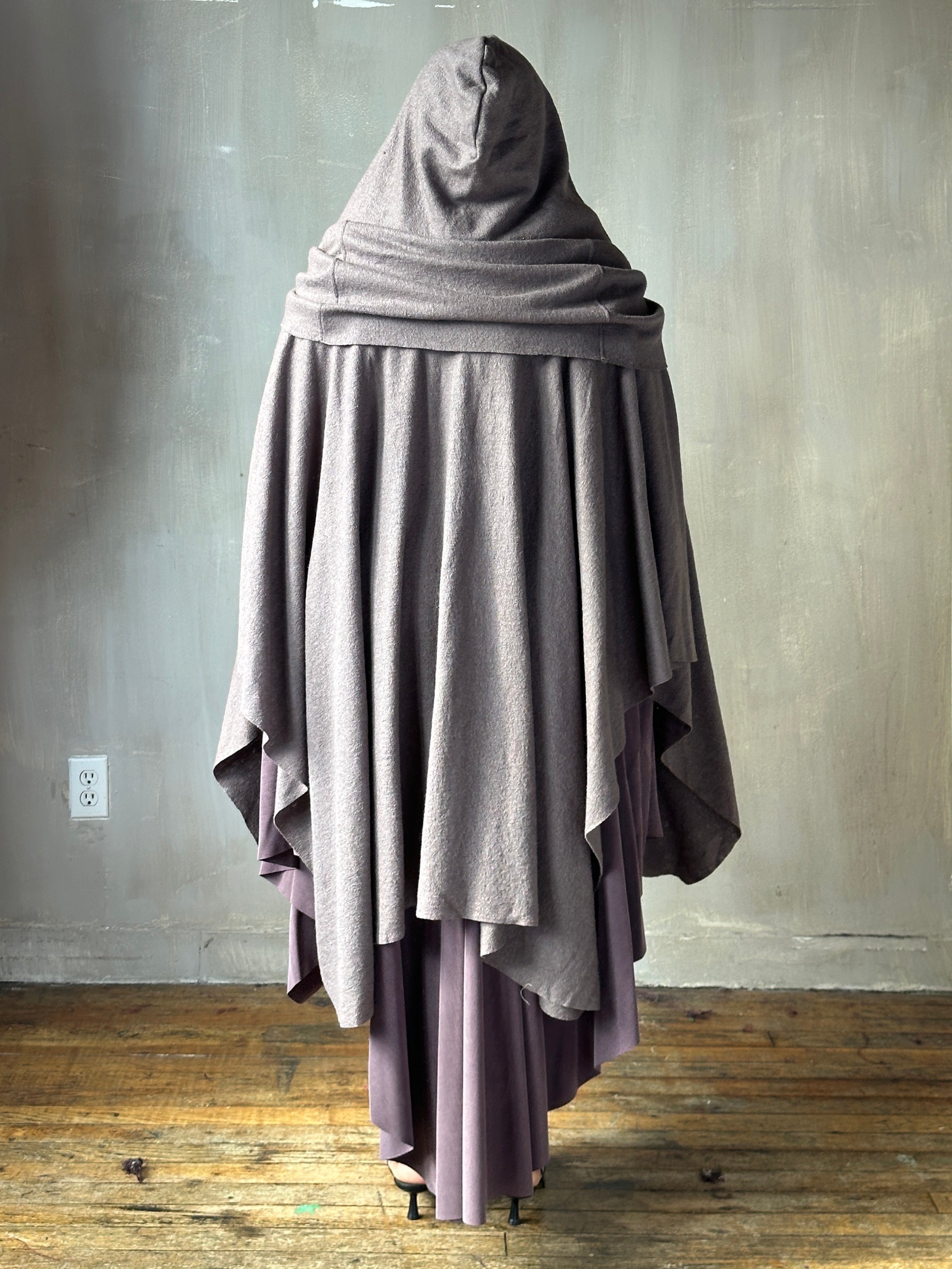FW25: Mythic Cape Boiled Wool in Lavender Smoke (Pre-Order)