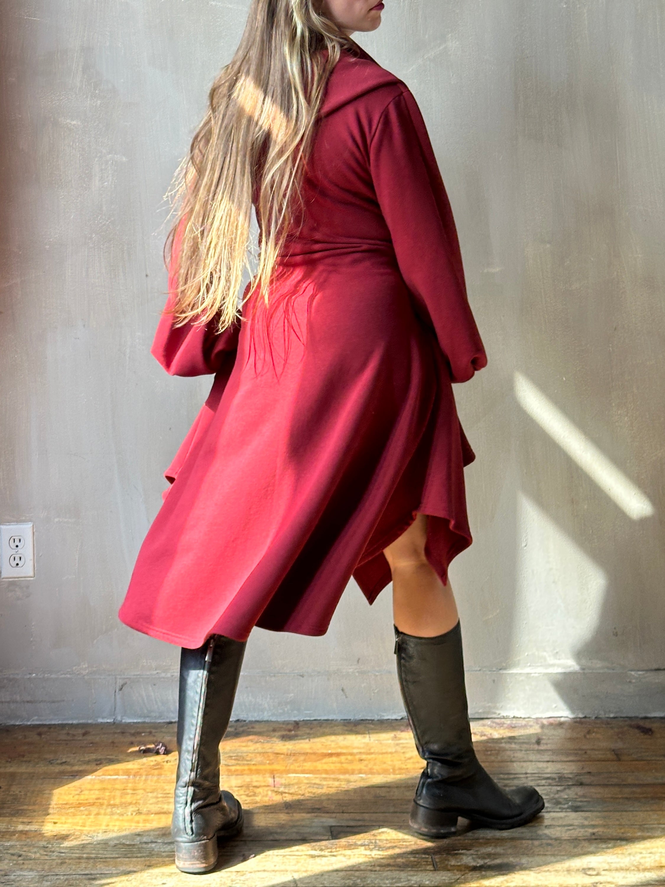 FW25: Tournure Jacket in Oxblood Organic Fleece (Pre-Order)