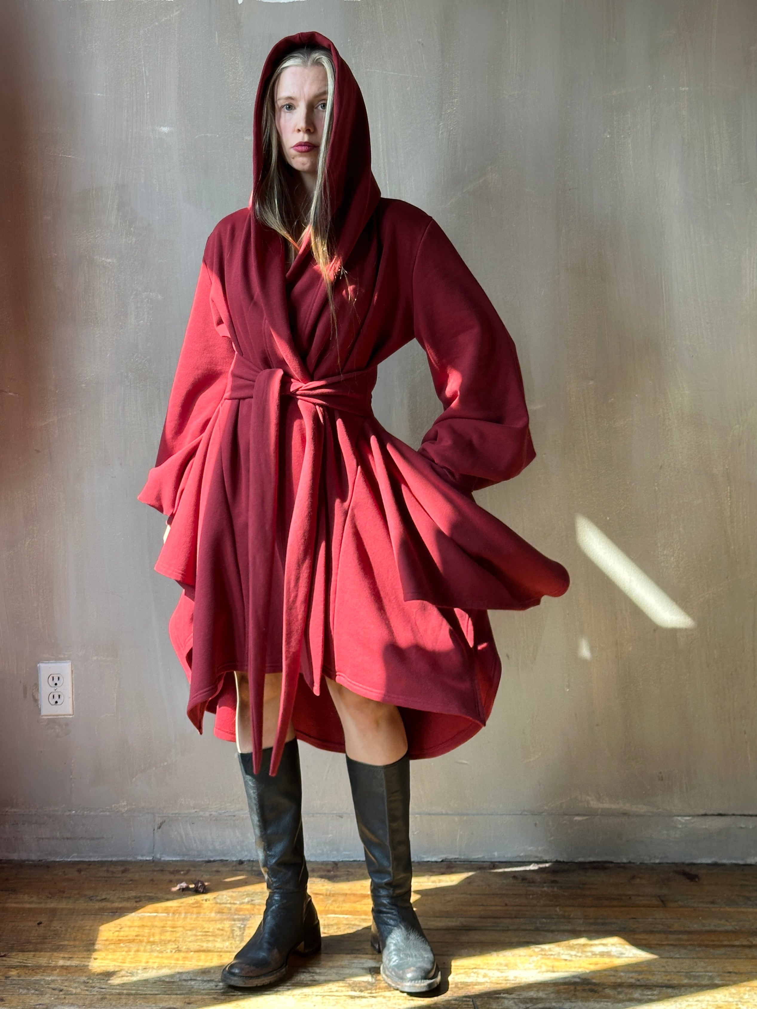 FW25: Tournure Jacket in Oxblood Organic Fleece (Pre-Order)
