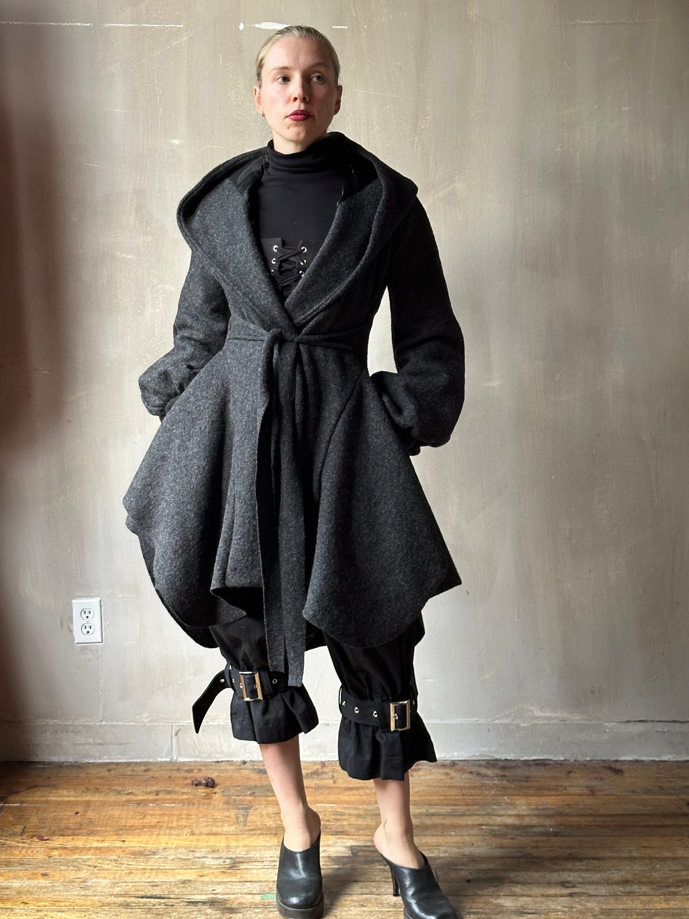 FW25: Tournure Jacket in Pure Wool (Charcoal, In Stock, Limited Edition)