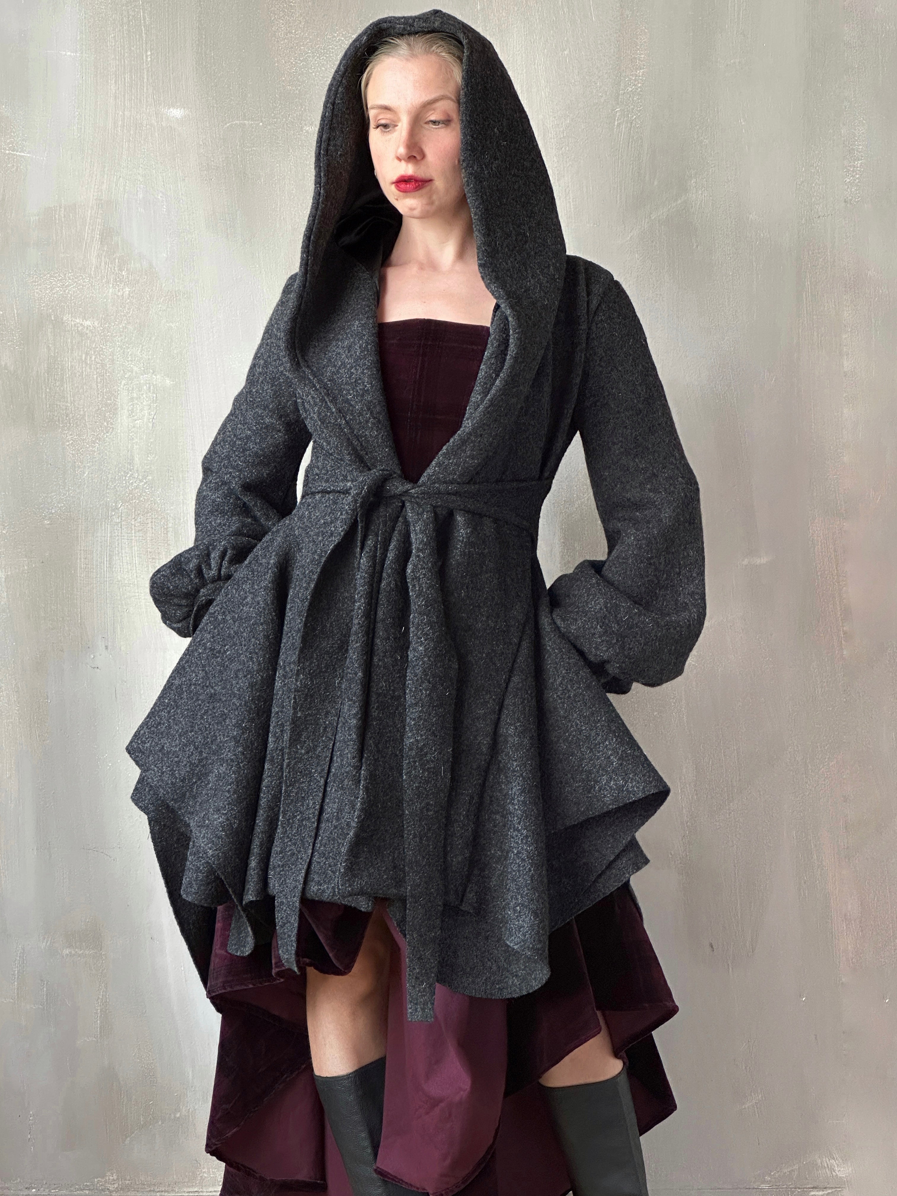 FW25: Tournure Jacket in Pure Wool (Charcoal, In Stock, Limited Edition)
