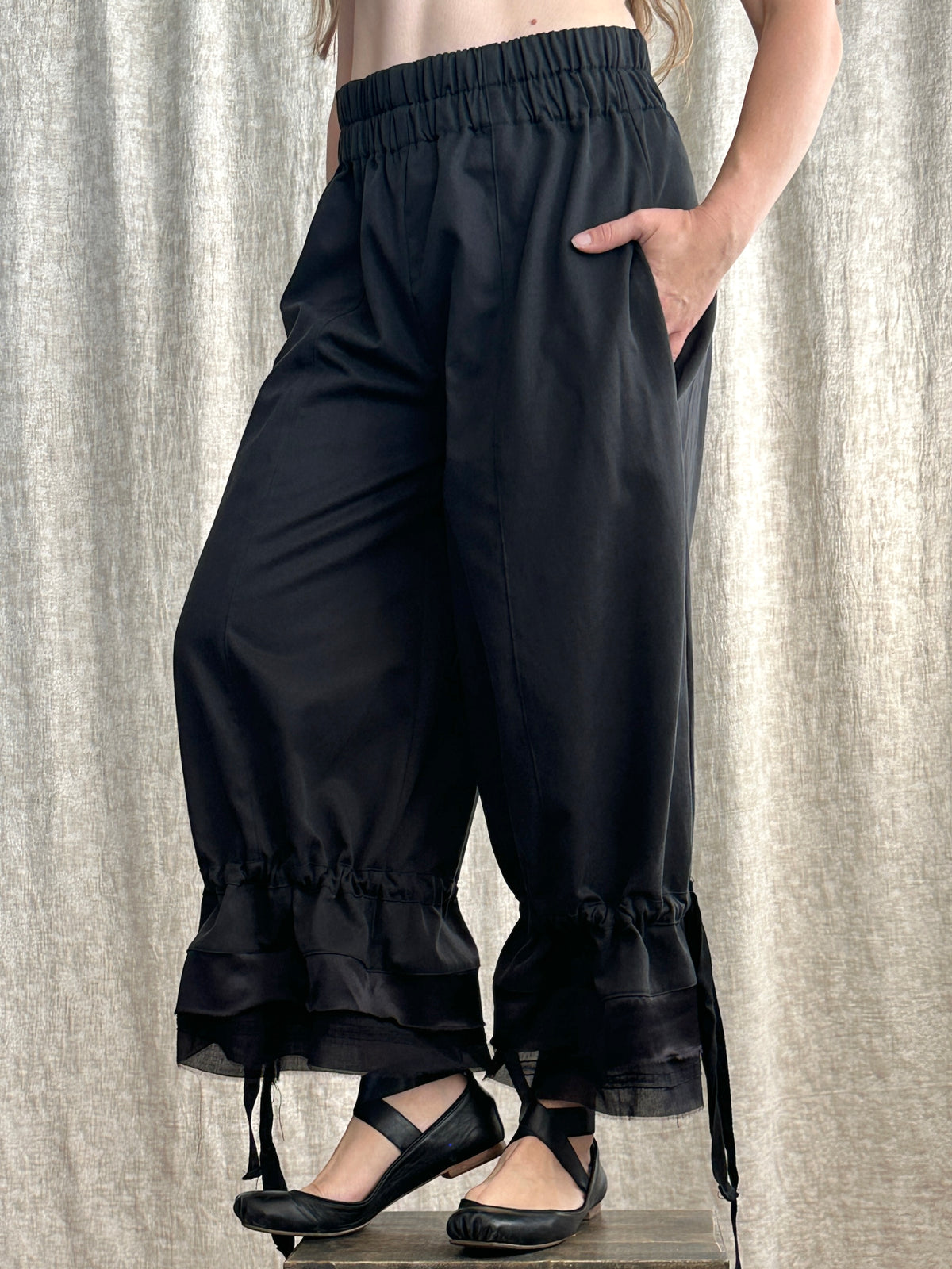 FW '26: Pirate Bloomers in Black Cotton Twill (Pre-Order)