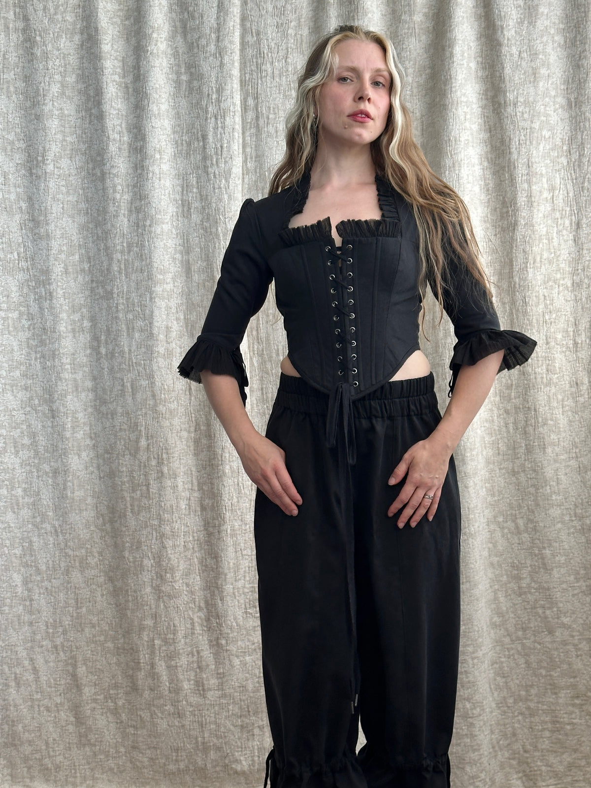 FW'26: Pastorale Bodice in Black Twill (Pre-Order)
