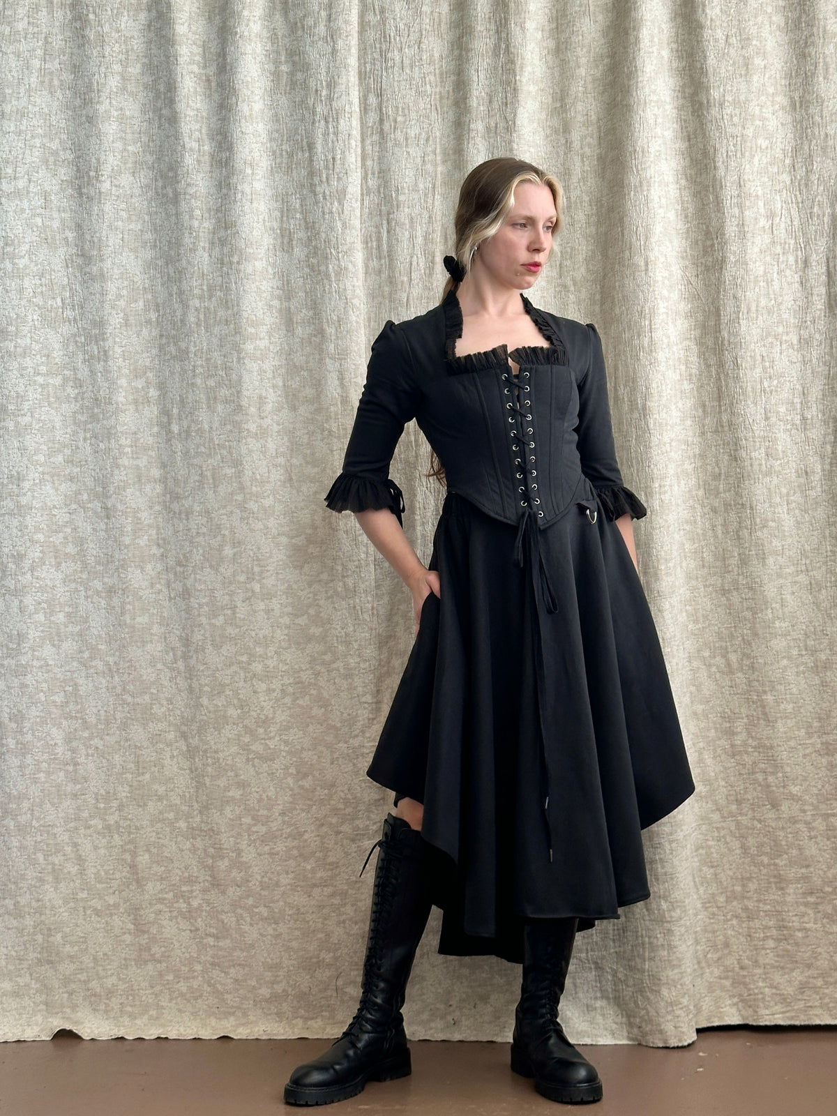 FW'26: Pastorale Bodice in Black Twill (Pre-Order)