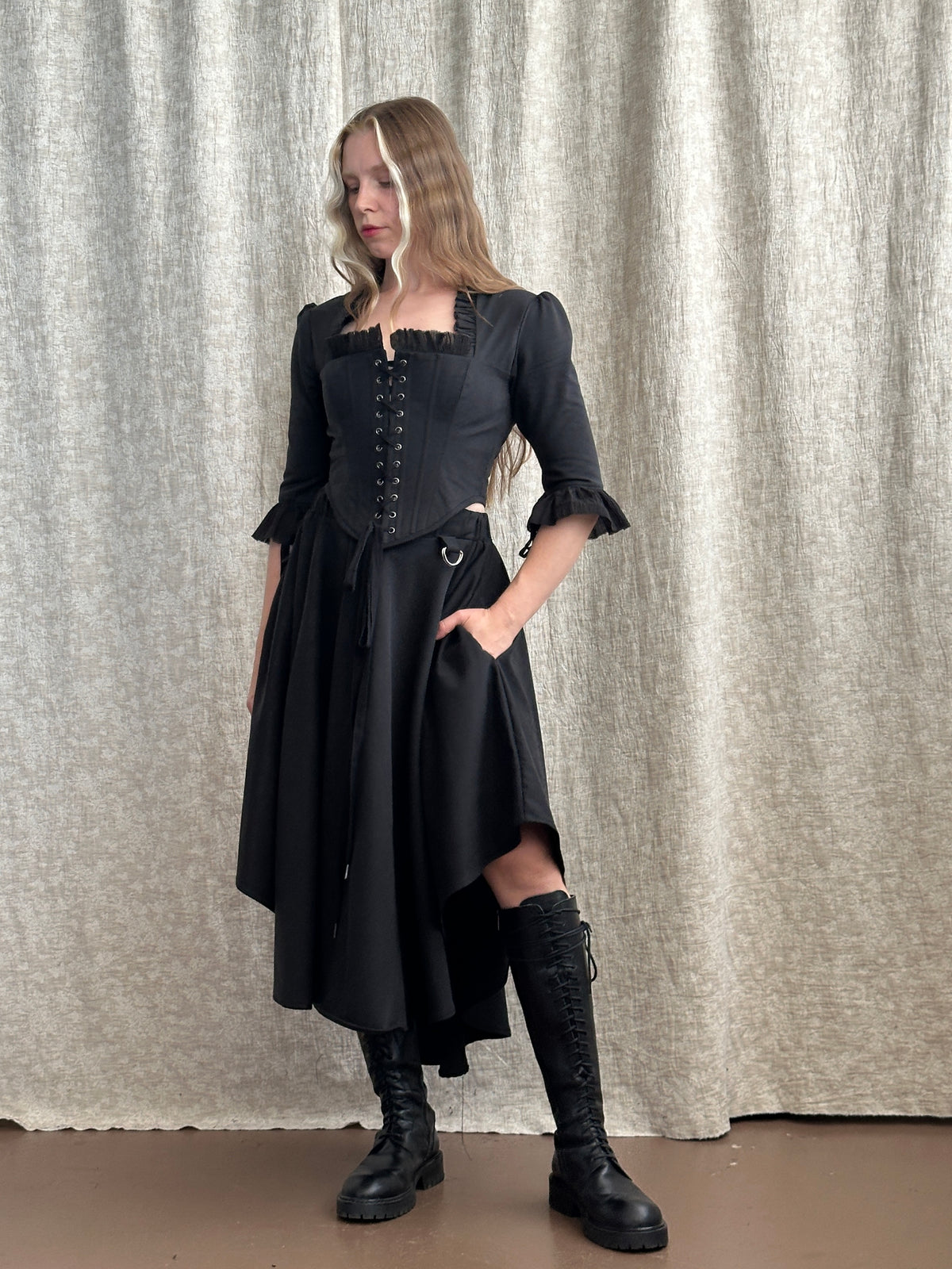 FW'26: Pastorale Bodice in Black Twill (Pre-Order)