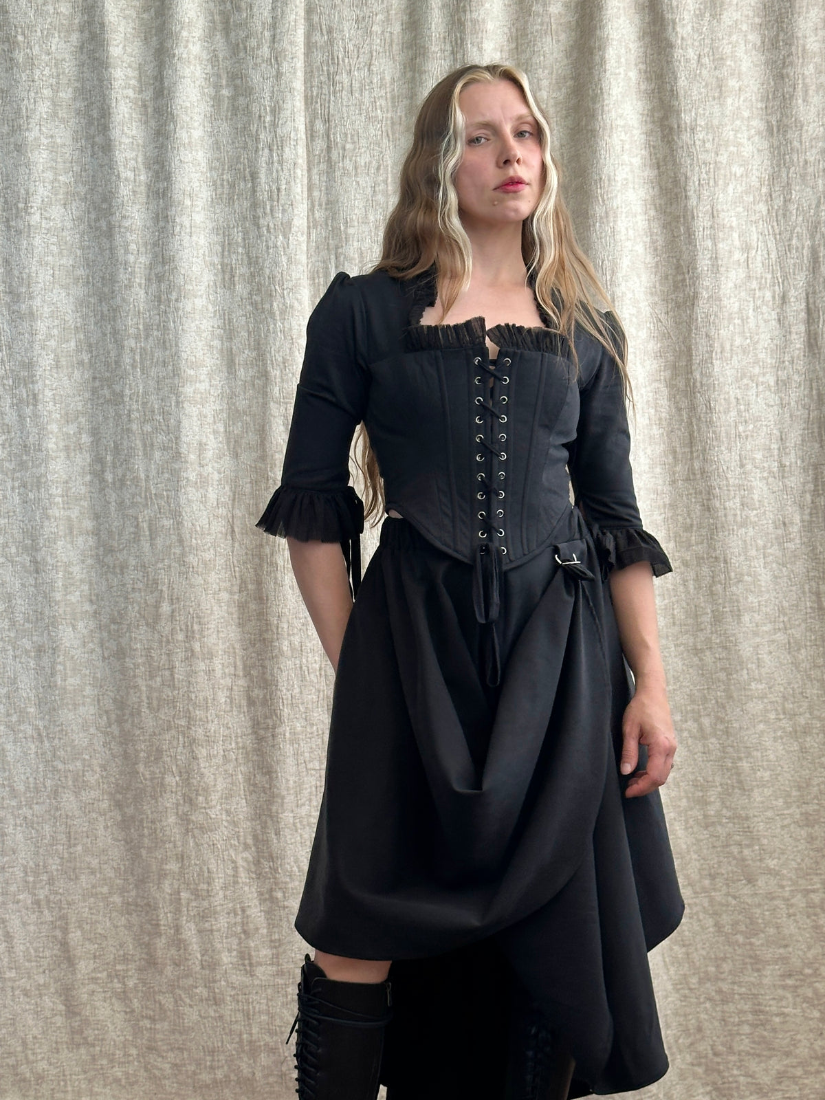 FW'26: Pastorale Bodice in Black Twill (Pre-Order)