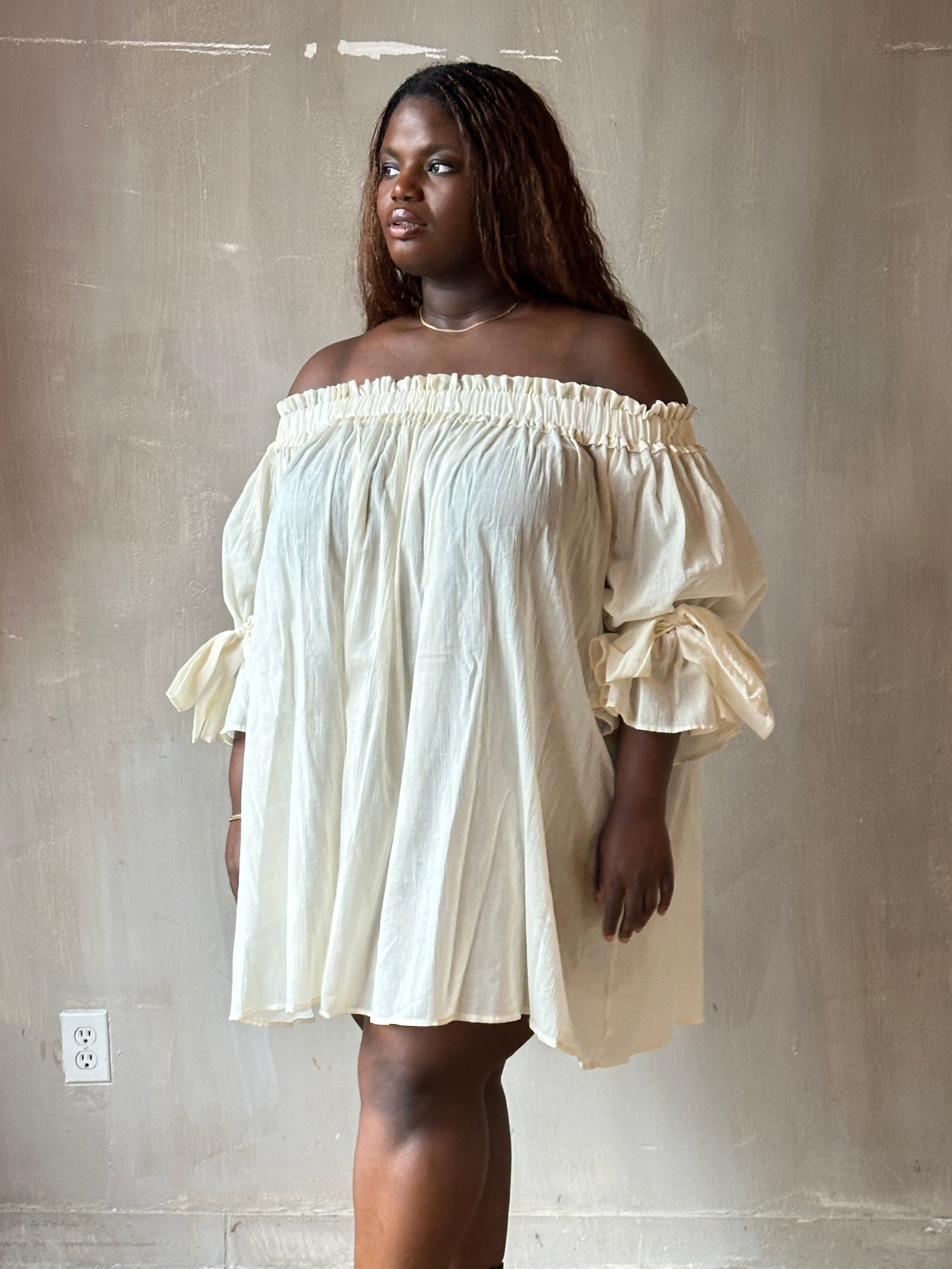 Spring '26: Paperbag Tunic in Parchment Cotton Voile (Pre-Order)