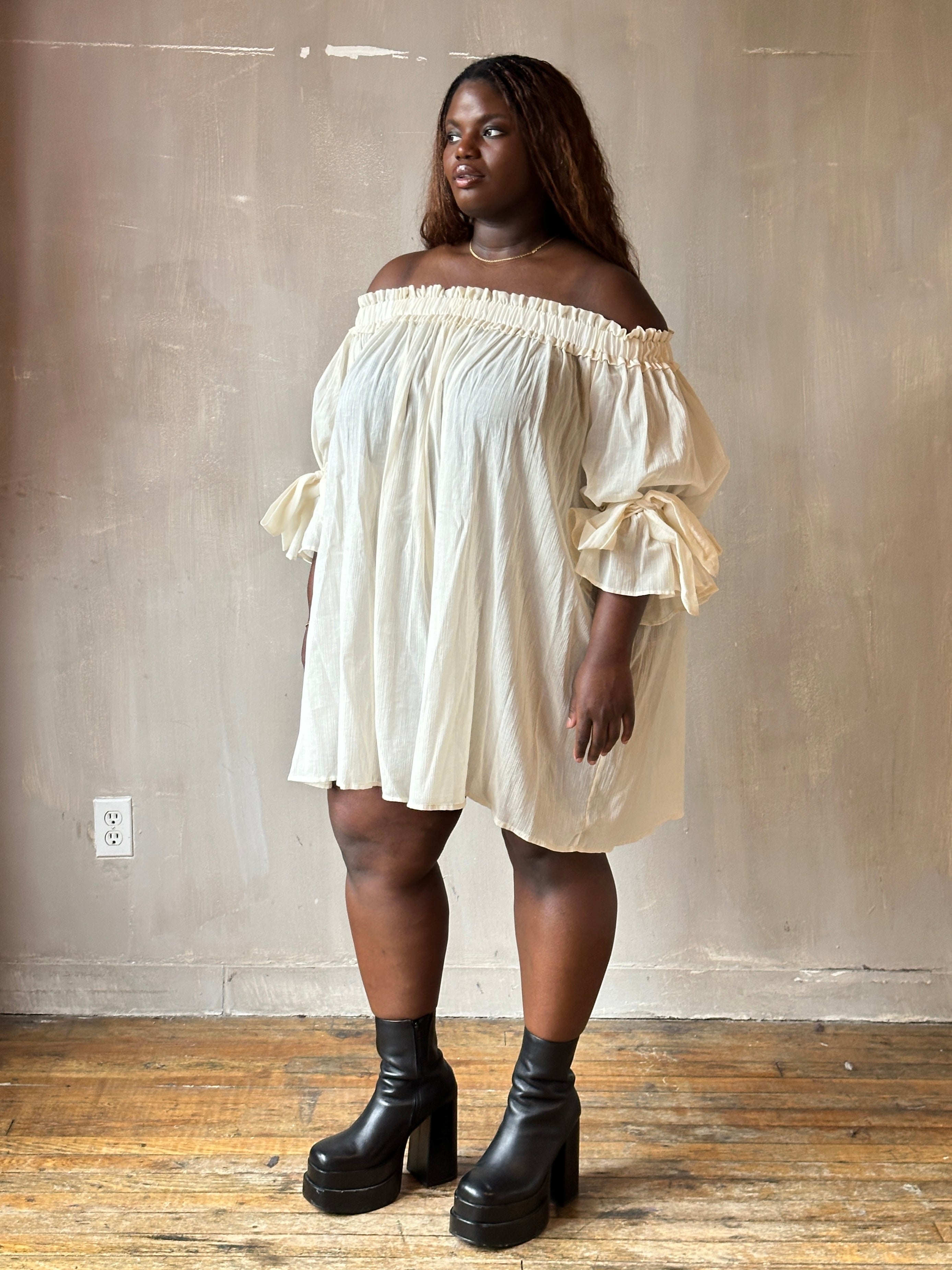 Spring '26: Paperbag Tunic in Parchment Cotton Voile (Pre-Order)