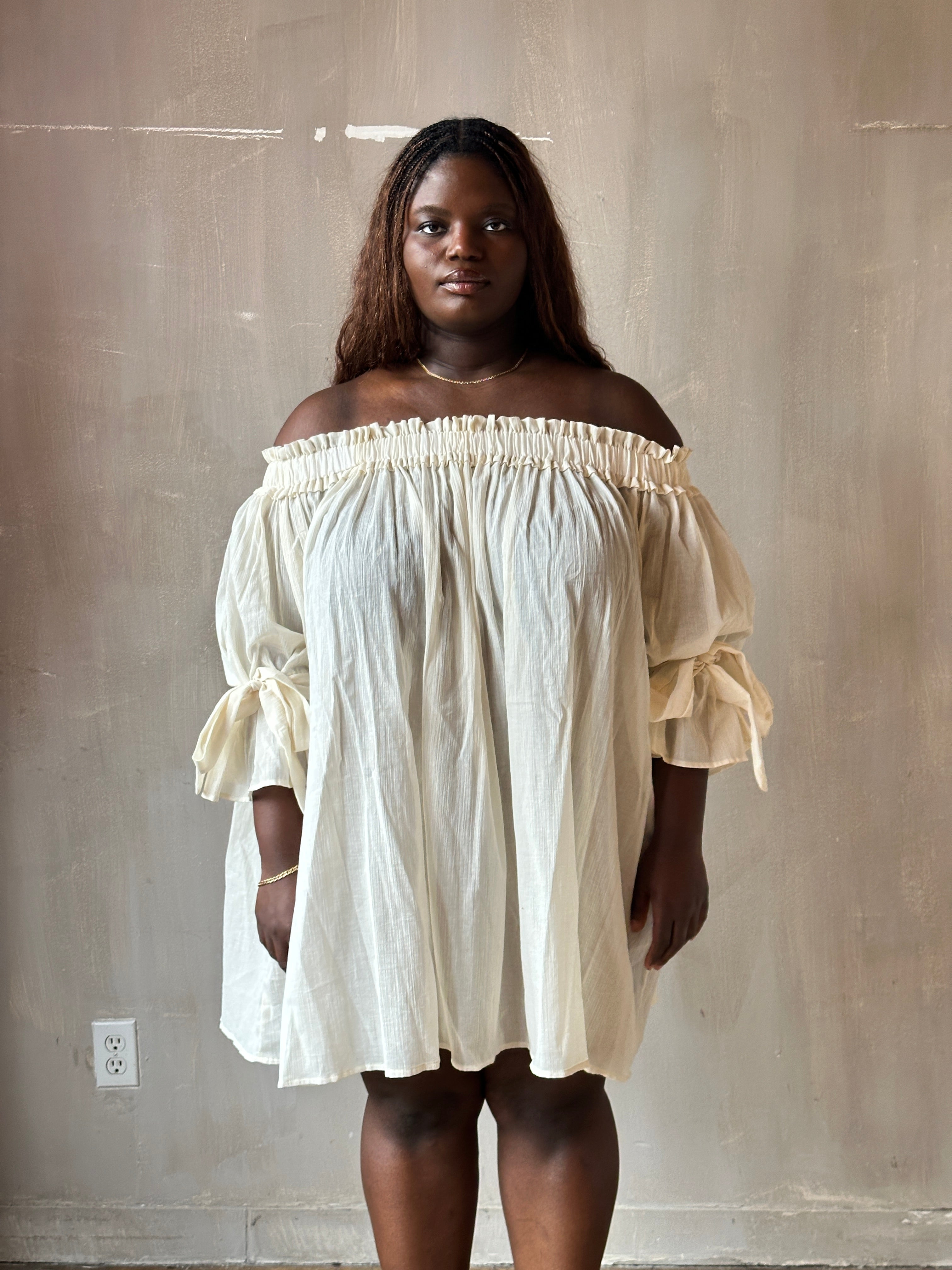 Spring '26: Paperbag Tunic in Parchment Cotton Voile (Pre-Order)