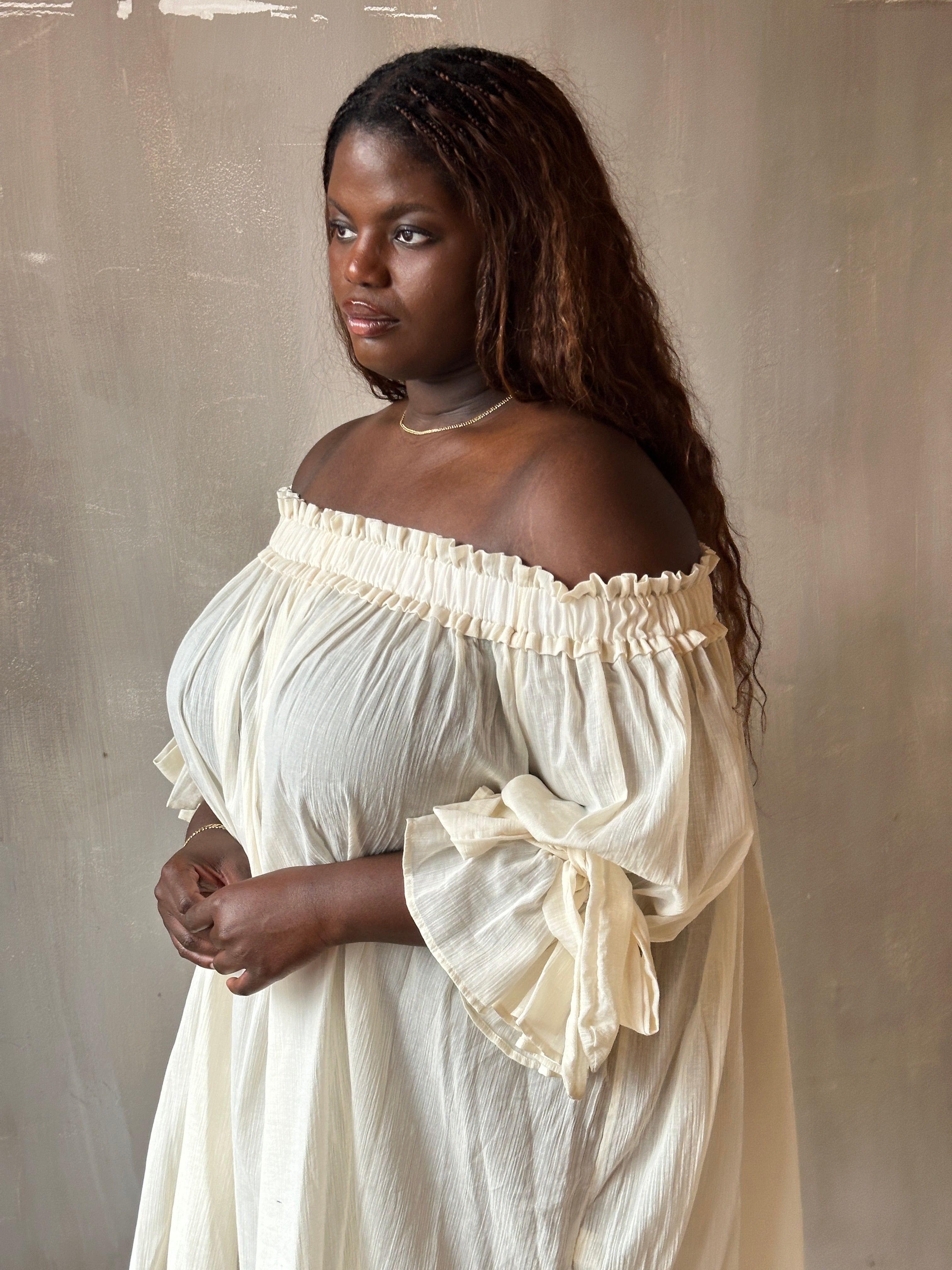 Spring '26: Paperbag Tunic in Parchment Cotton Voile (Pre-Order)