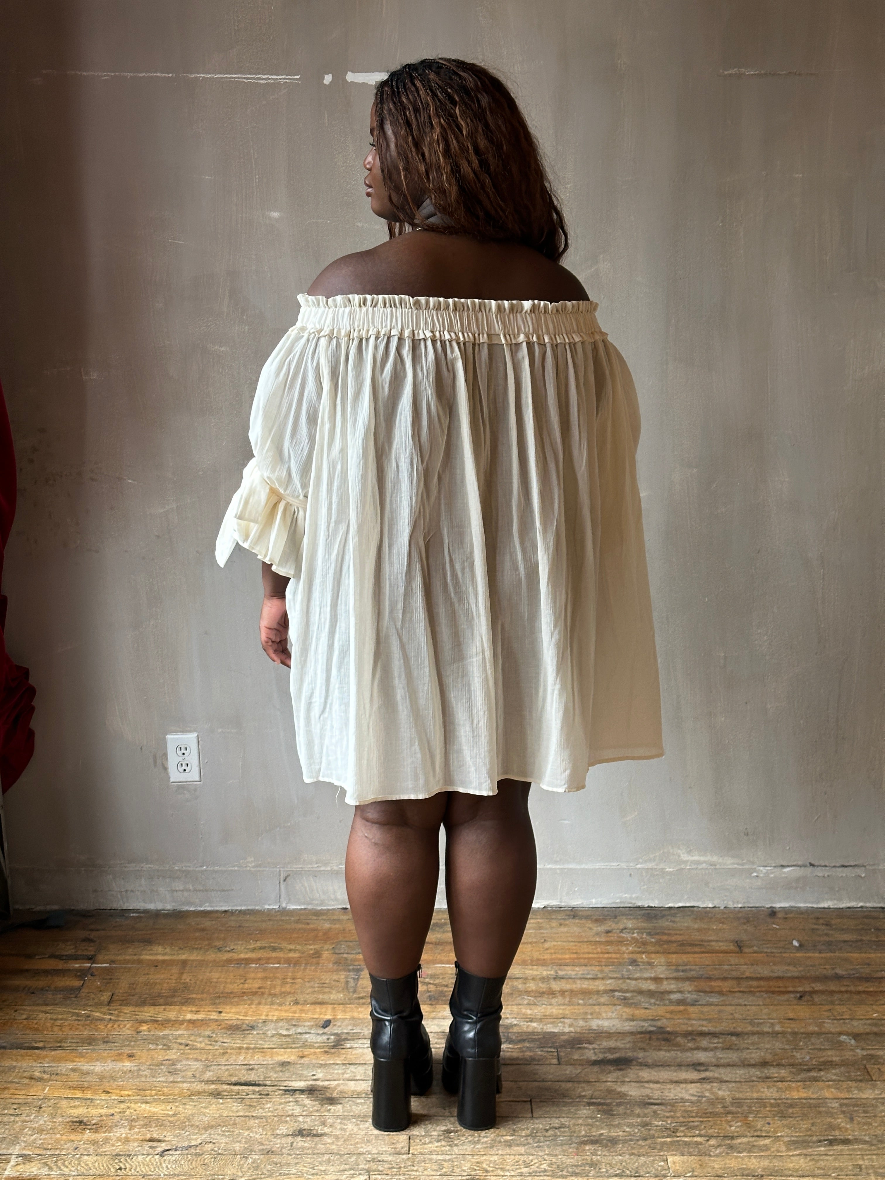 Spring '26: Paperbag Tunic in Parchment Cotton Voile (Pre-Order)