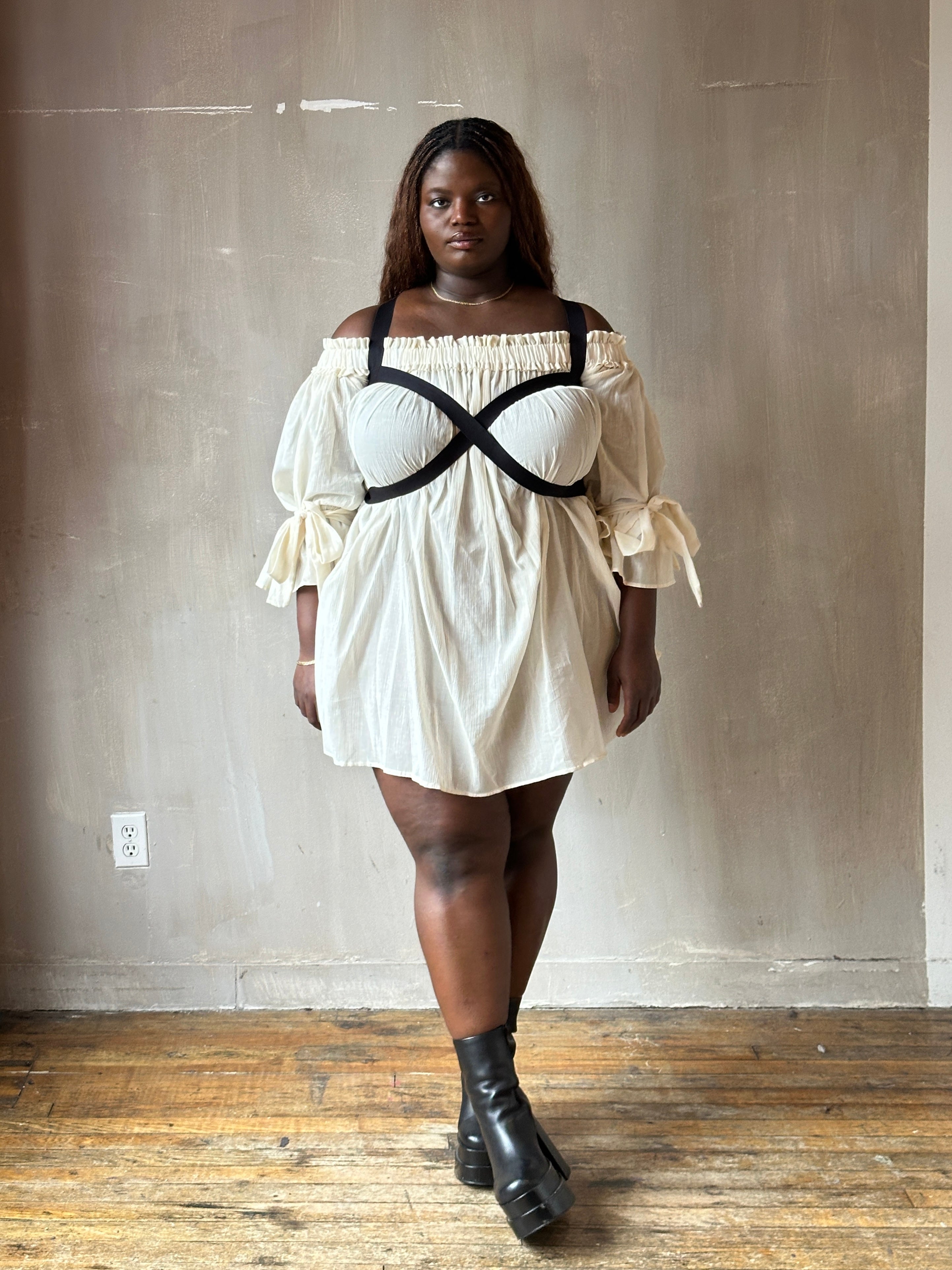 Spring '26: Reversible Crossover Harness in Cotton Sateen Elastic (Pre-Order)