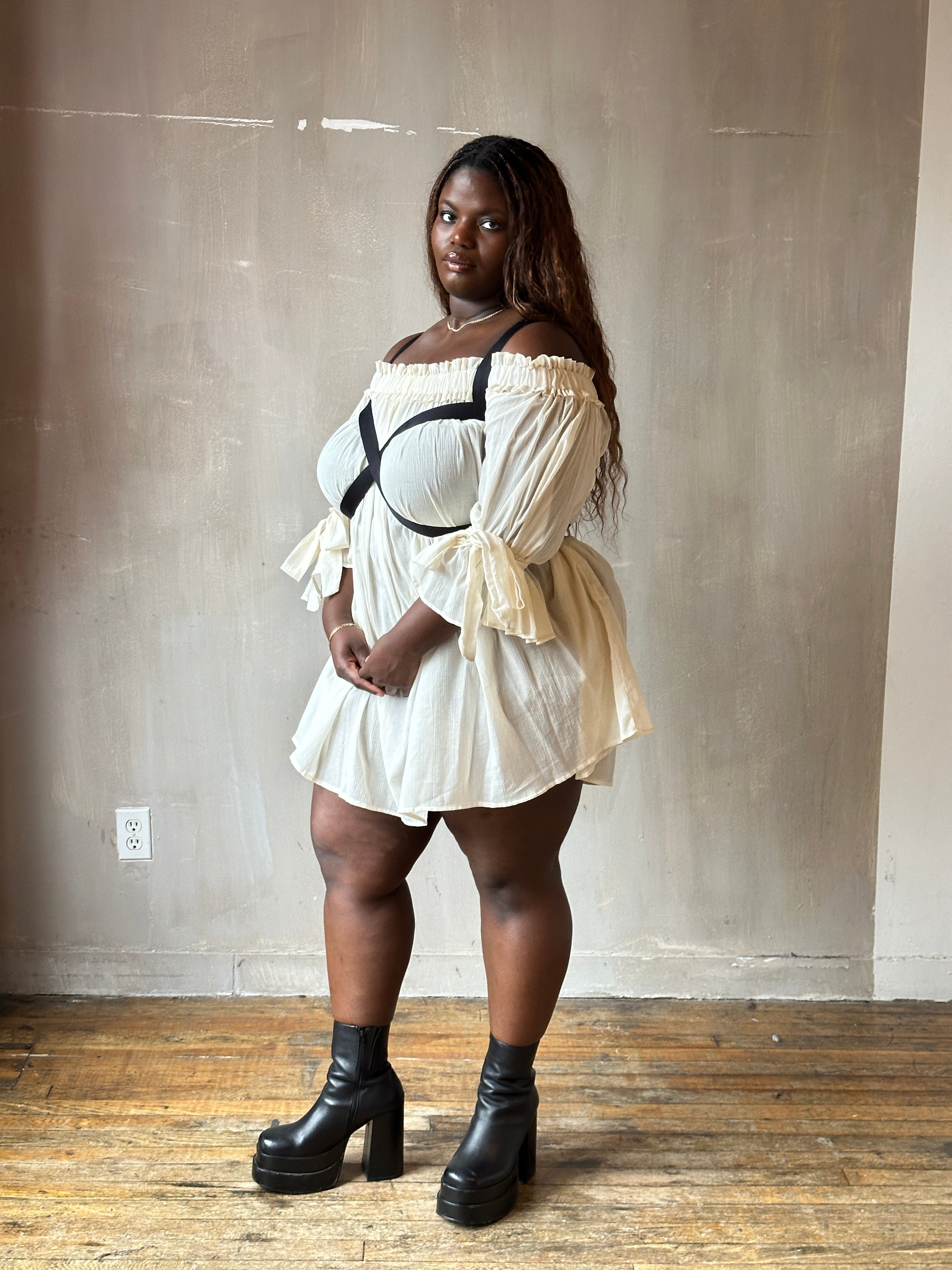 Spring '26: Reversible Crossover Harness in Cotton Sateen Elastic (Pre-Order)