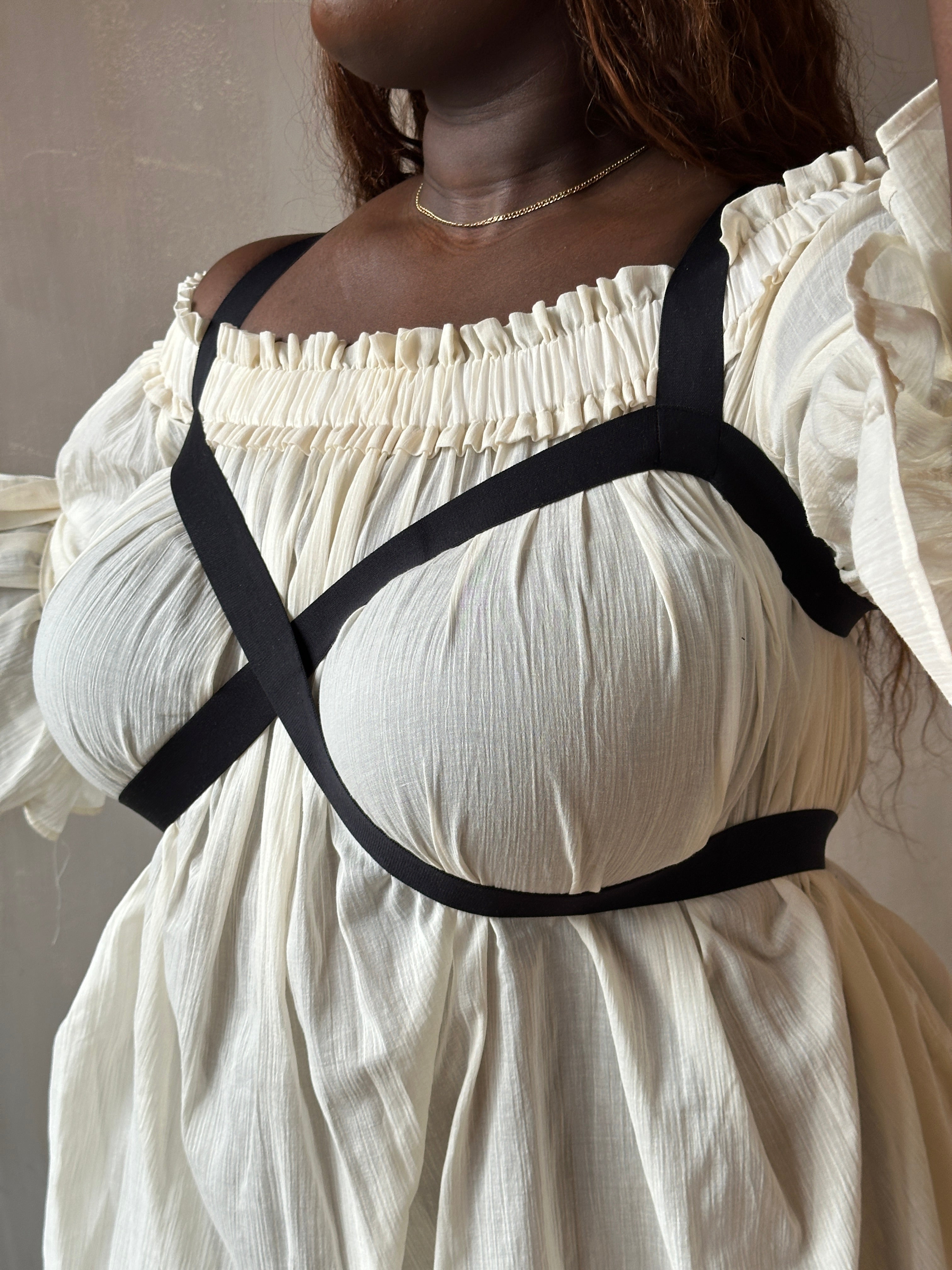 Spring '26: Reversible Crossover Harness in Cotton Sateen Elastic (Pre-Order)