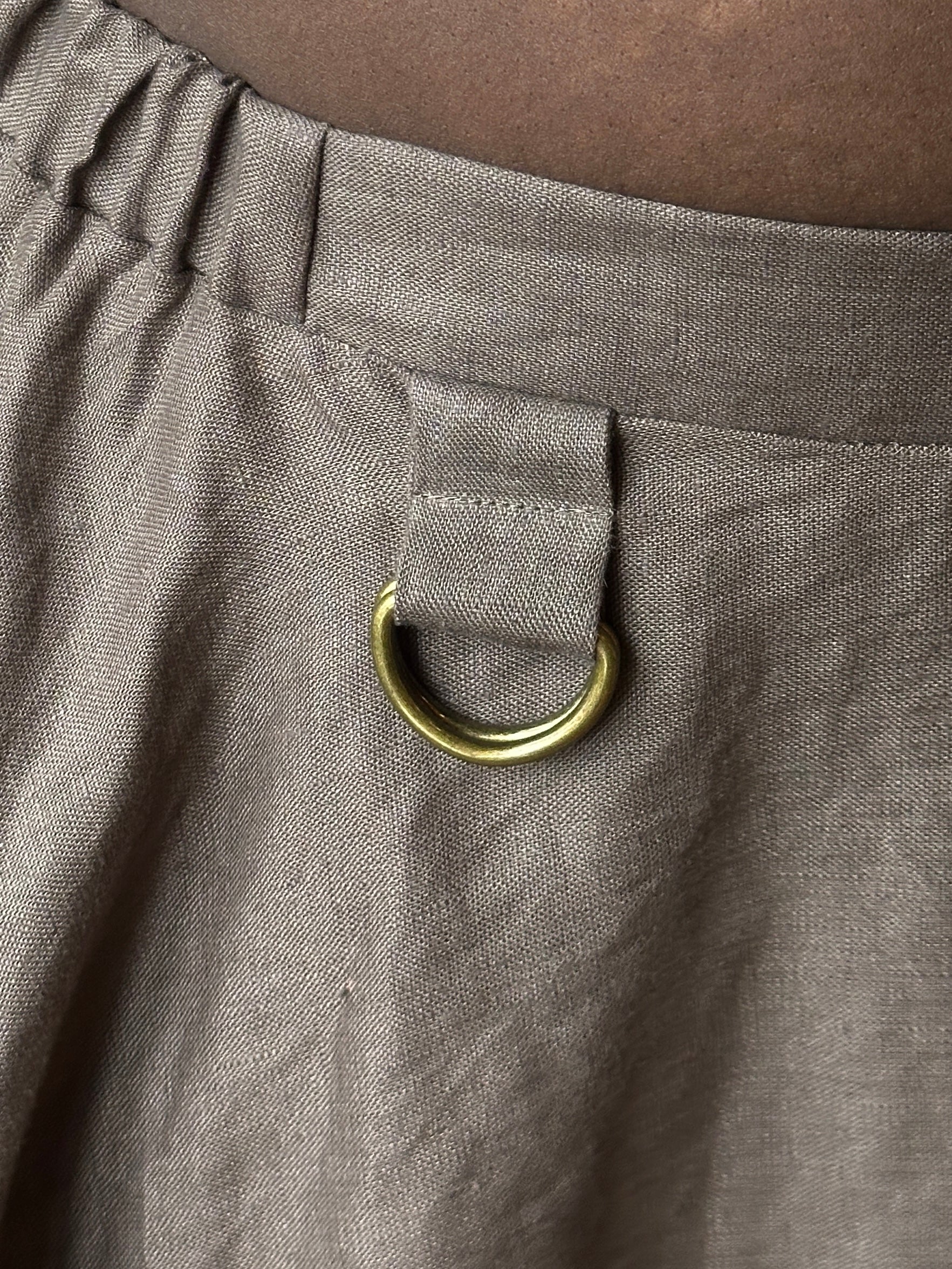 Spring '26: Pastorale Skirt w/Adjustable Hem in "Mauve Earth" Linen (Pre-Order, Limited Edition)