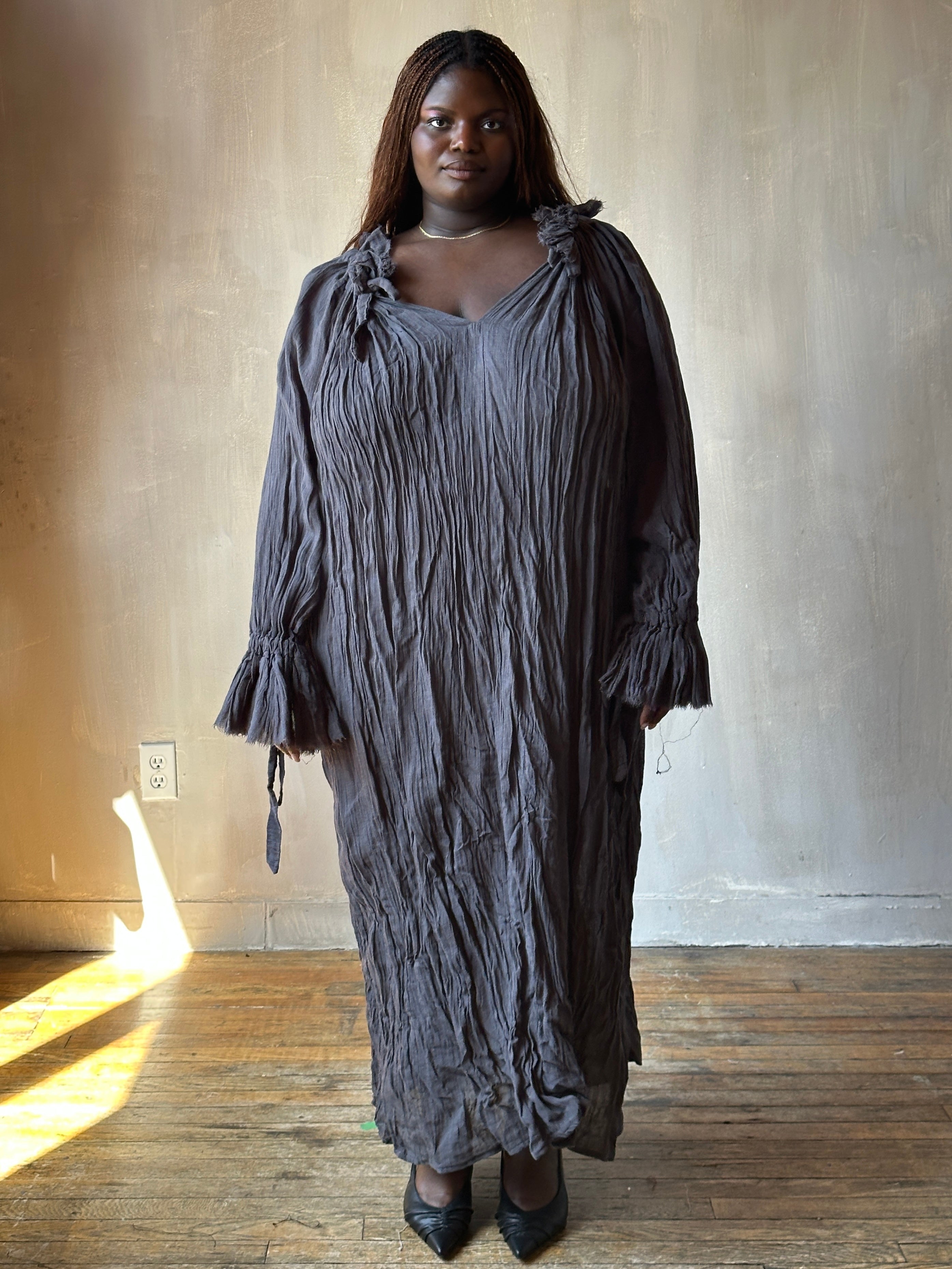 Spring '25: Ultra Maxi Alchemist Chemise in Charcoal Linen (Pre-Order)