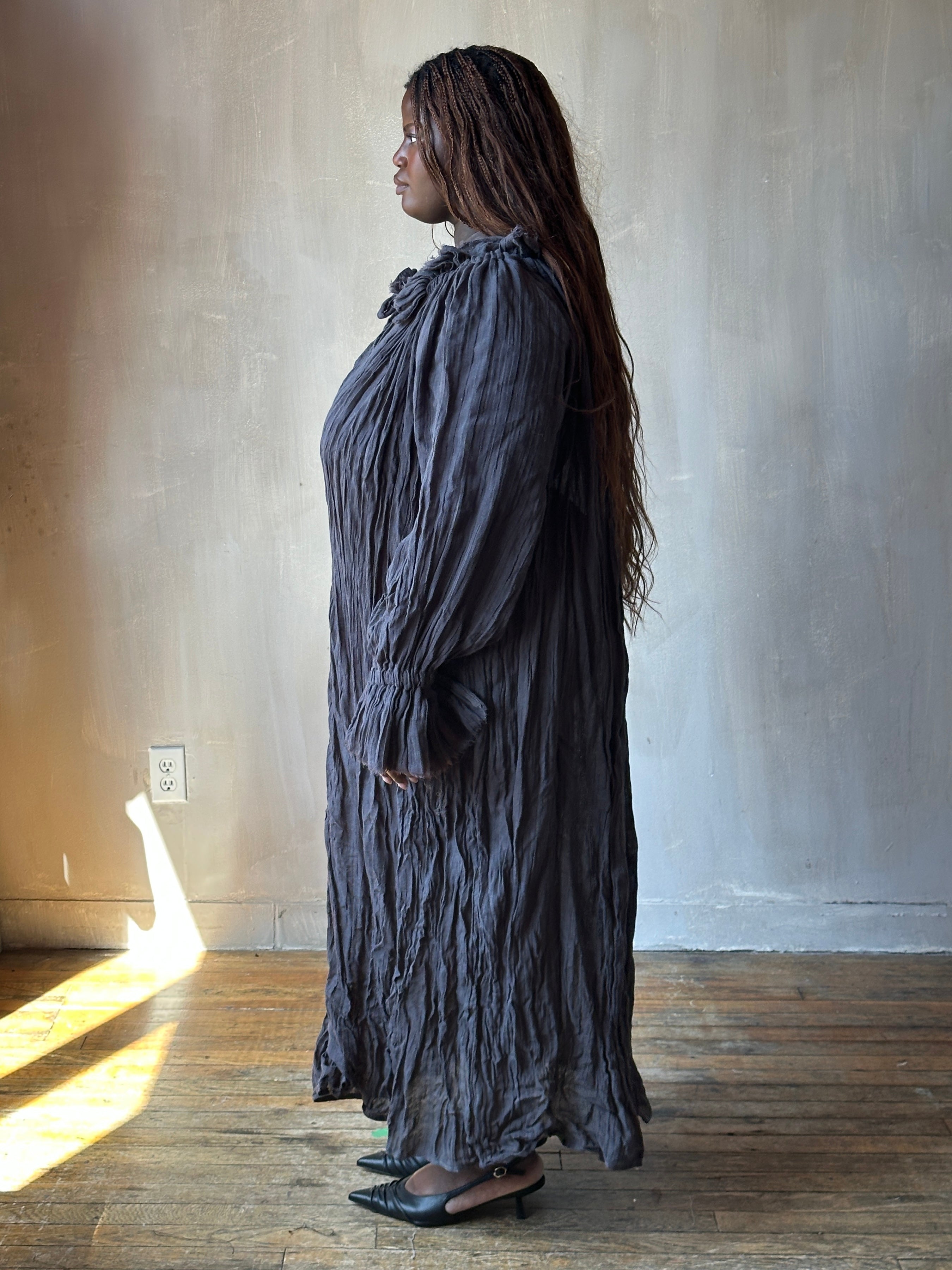 Spring '25: Ultra Maxi Alchemist Chemise in Charcoal Linen (Pre-Order)