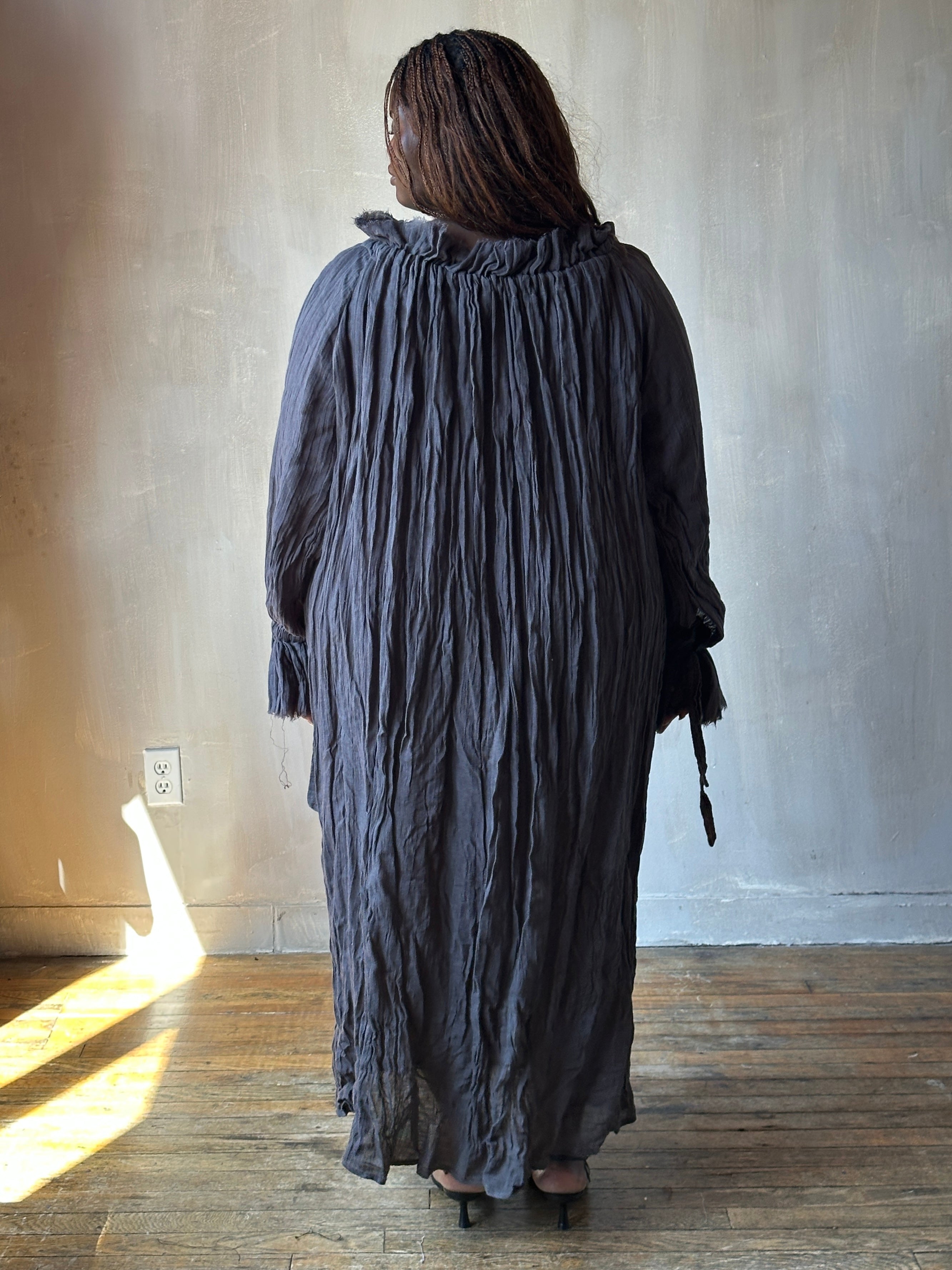 Spring '25: Ultra Maxi Alchemist Chemise in Charcoal Linen (Pre-Order)