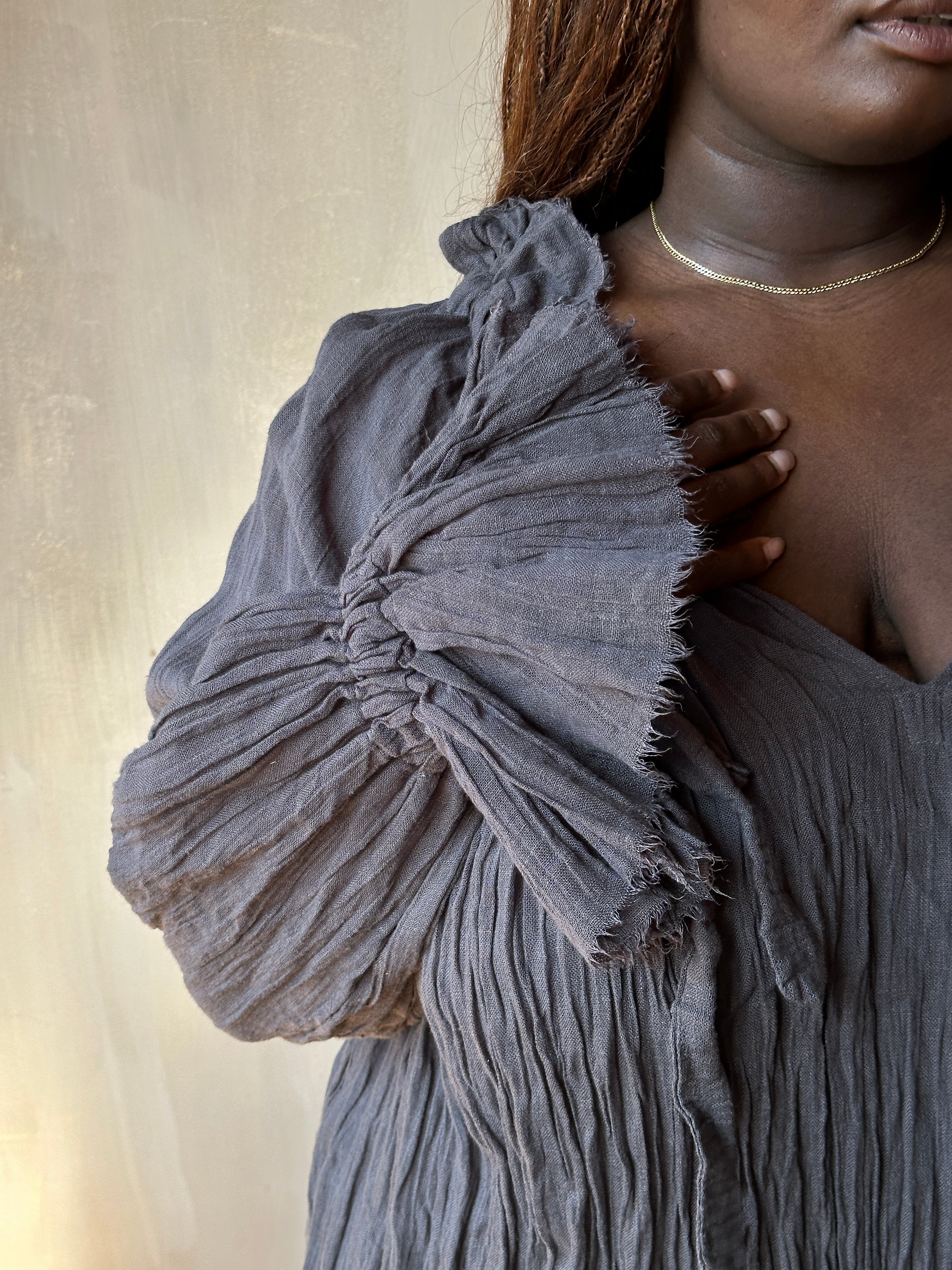 Spring '25: Ultra Maxi Alchemist Chemise in Charcoal Linen (Pre-Order)