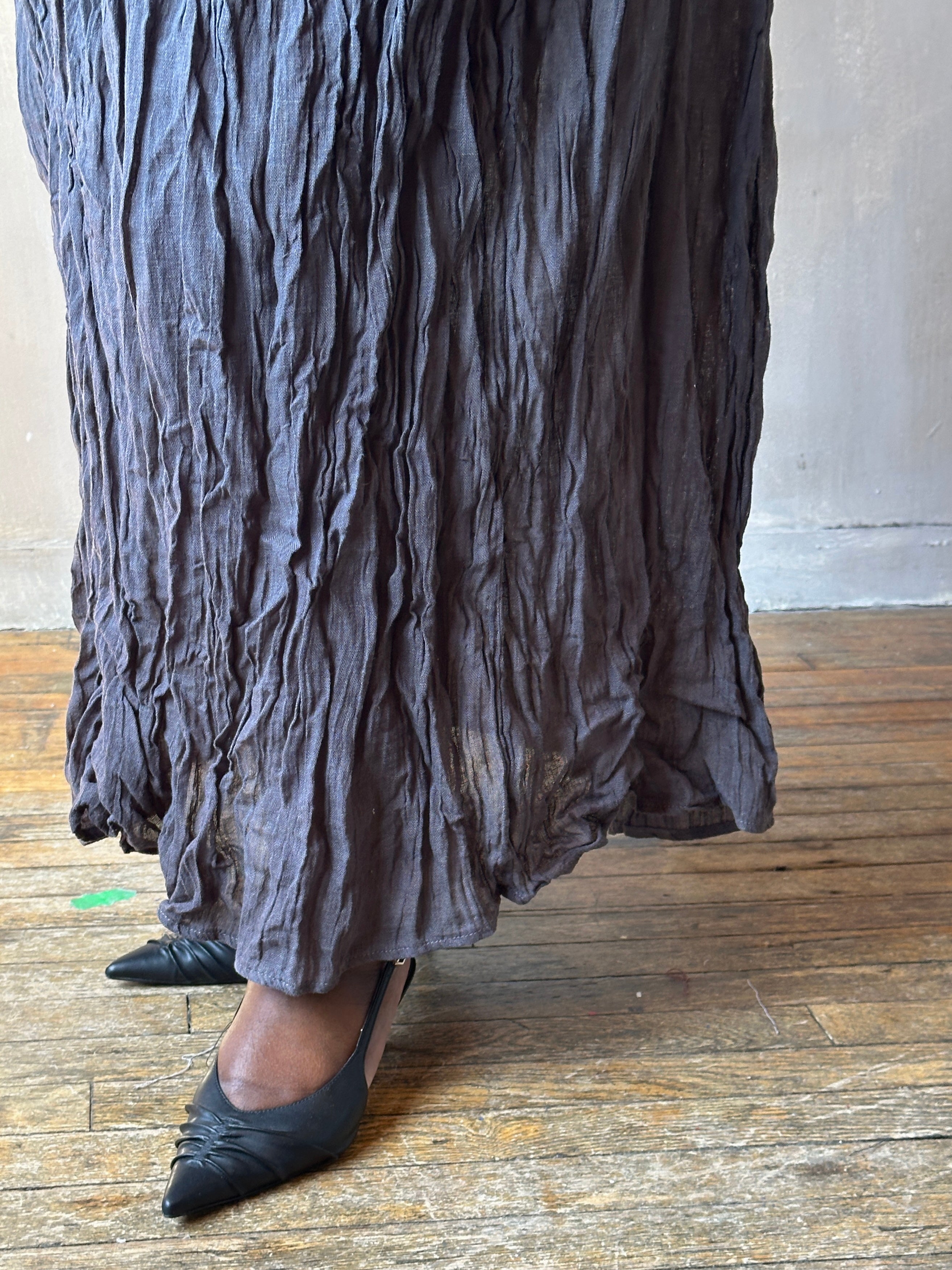 Spring '25: Ultra Maxi Alchemist Chemise in Charcoal Linen (Pre-Order)