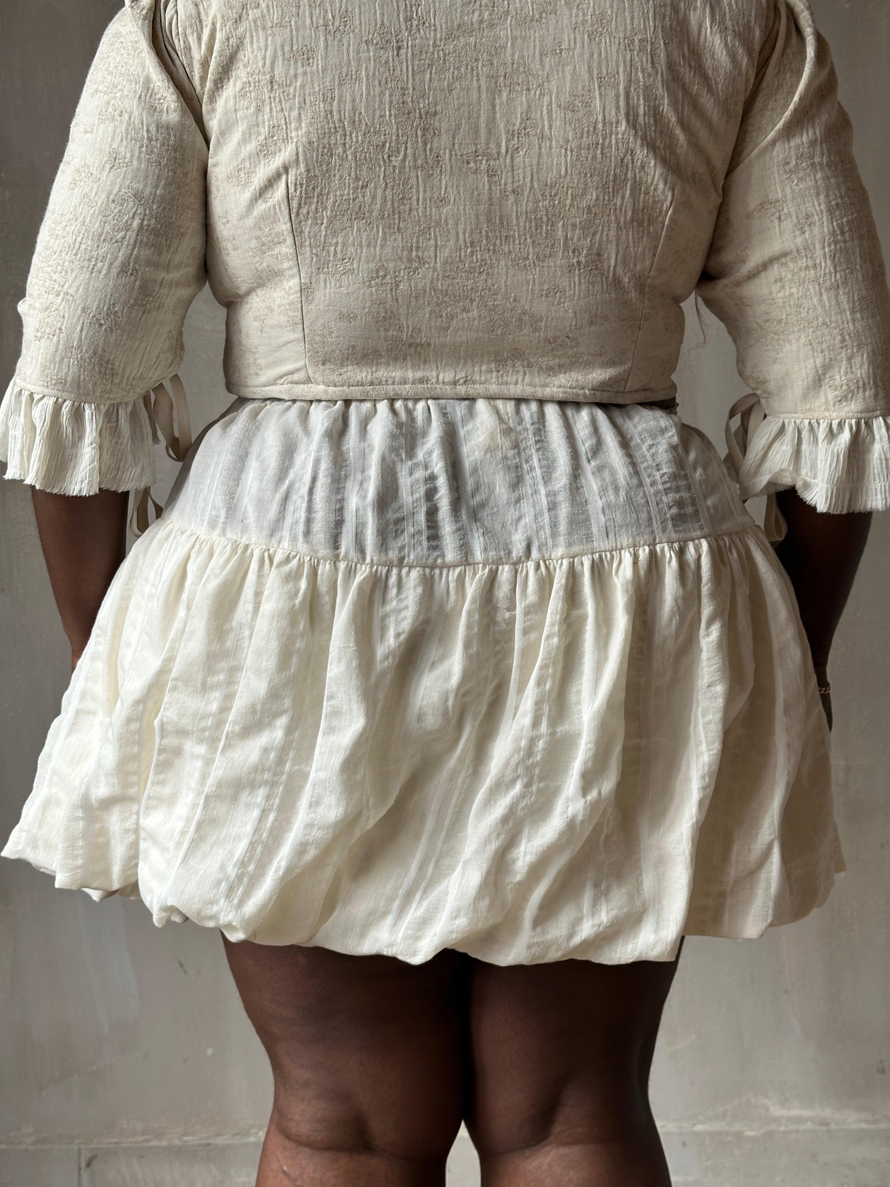 Spring '26: Bubble Skort in Ivory Jacquard Stripe (Pre-Order)
