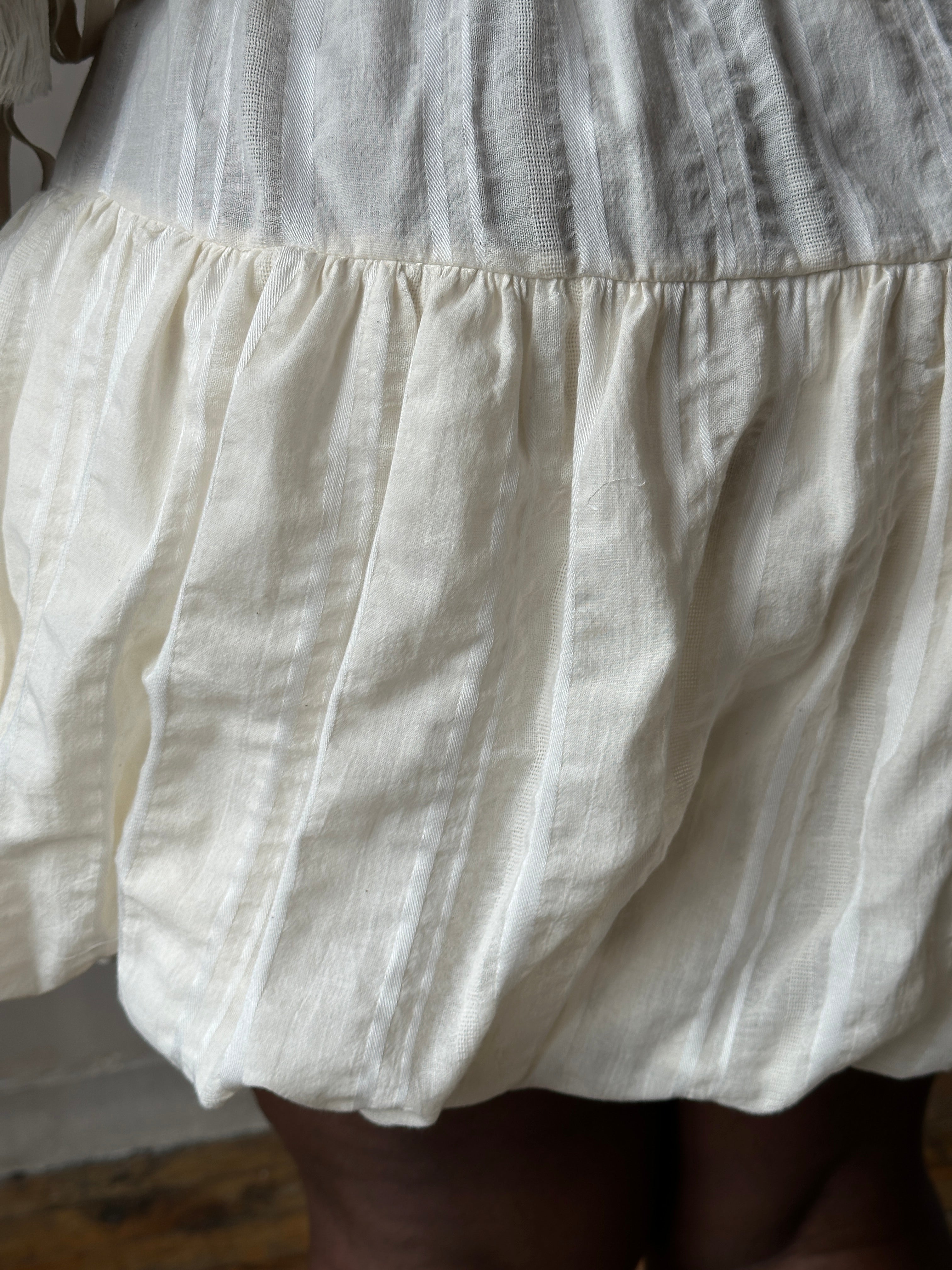 Spring '26: Bubble Skort in Ivory Jacquard Stripe (Pre-Order)