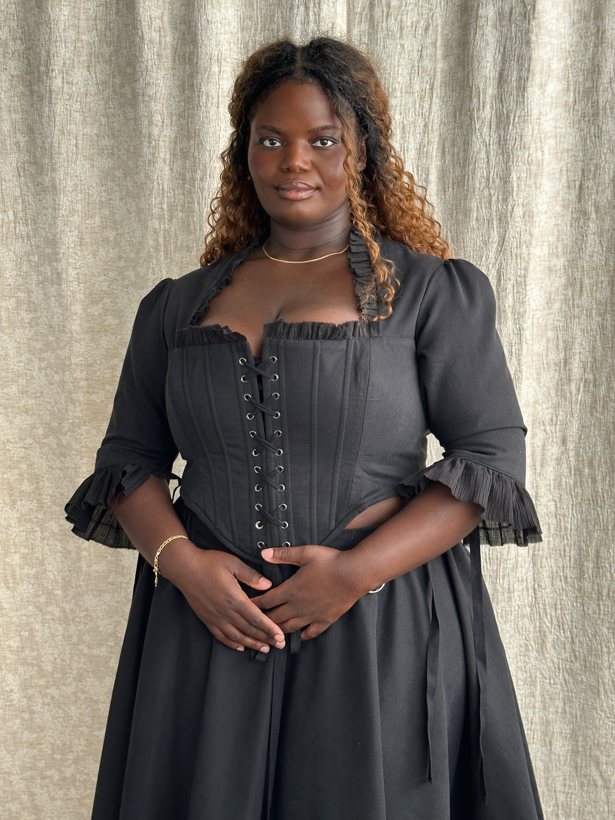 FW'26: Pastorale Bodice in Black Twill (Pre-Order)