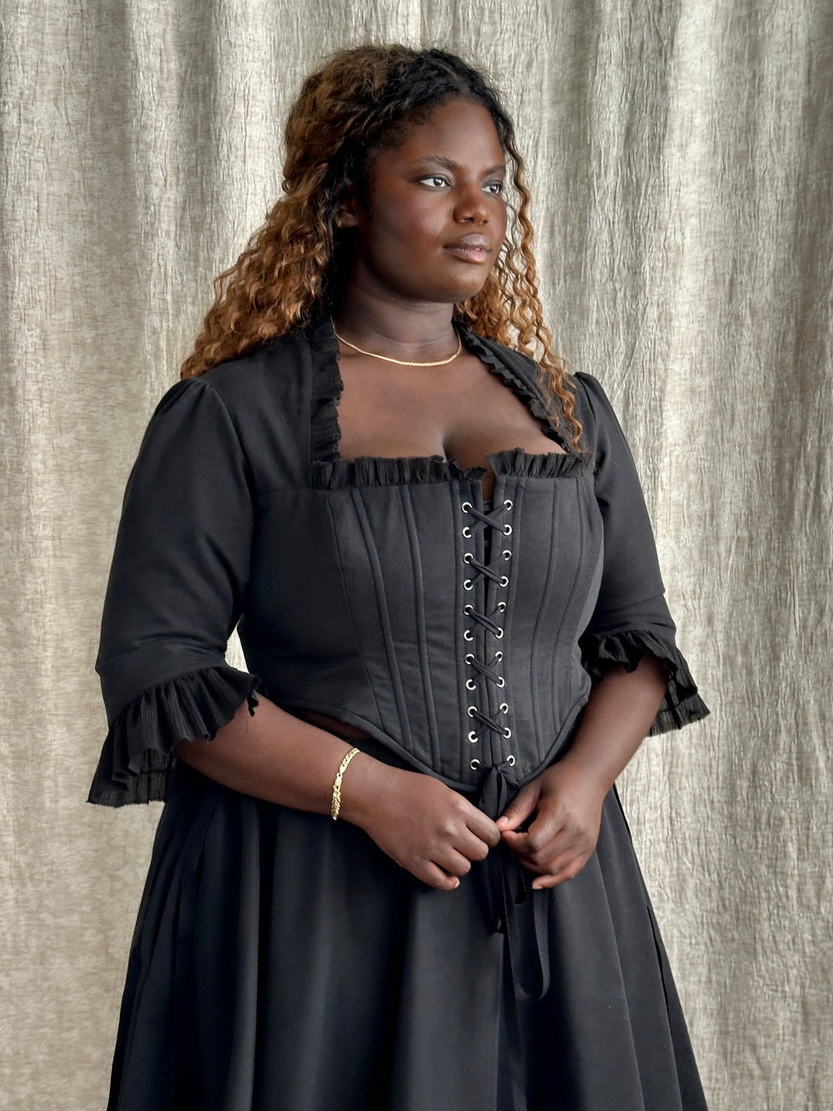 FW'26: Pastorale Bodice in Black Twill (Pre-Order)