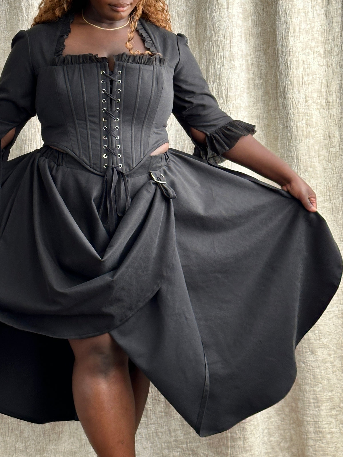 FW'26: Pastorale Bodice in Black Twill (Pre-Order)