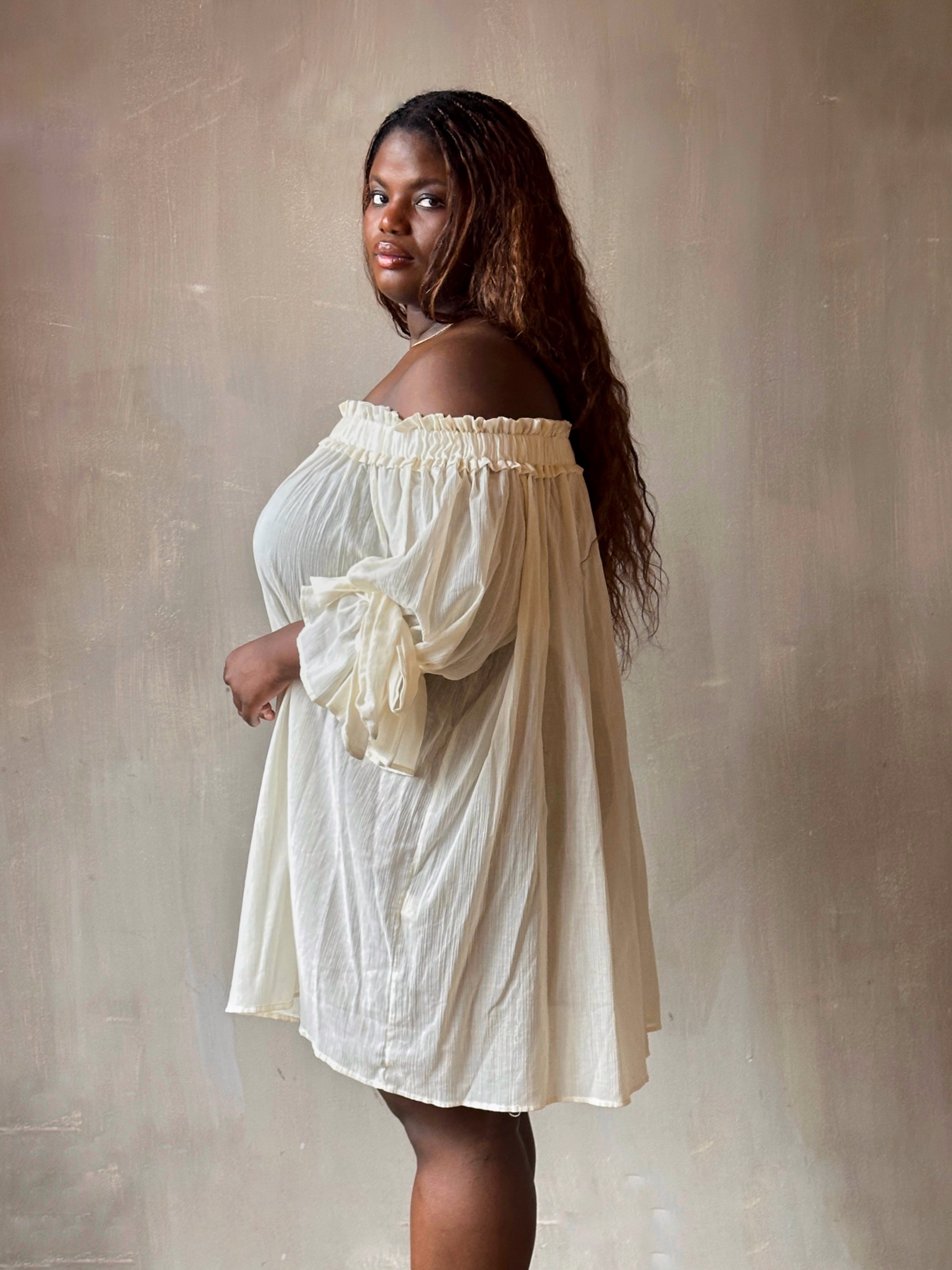 Spring '26: Paperbag Tunic in Parchment Cotton Voile (Pre-Order)