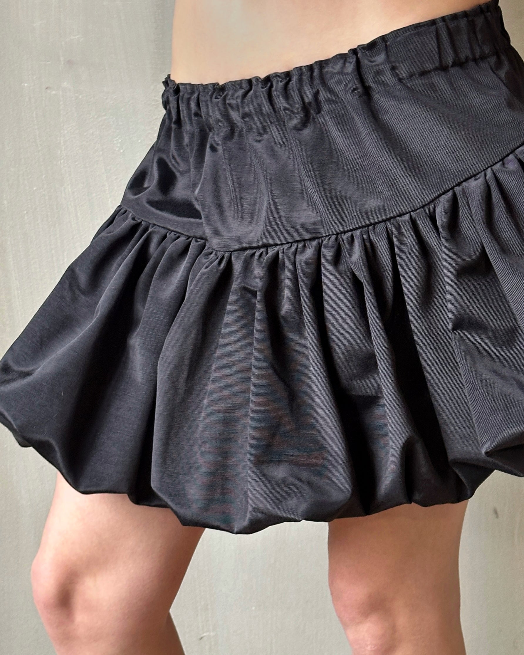 Spring '25: Bubble Skort in Black Twill Taffeta (Pre-Order, Limited Edition)