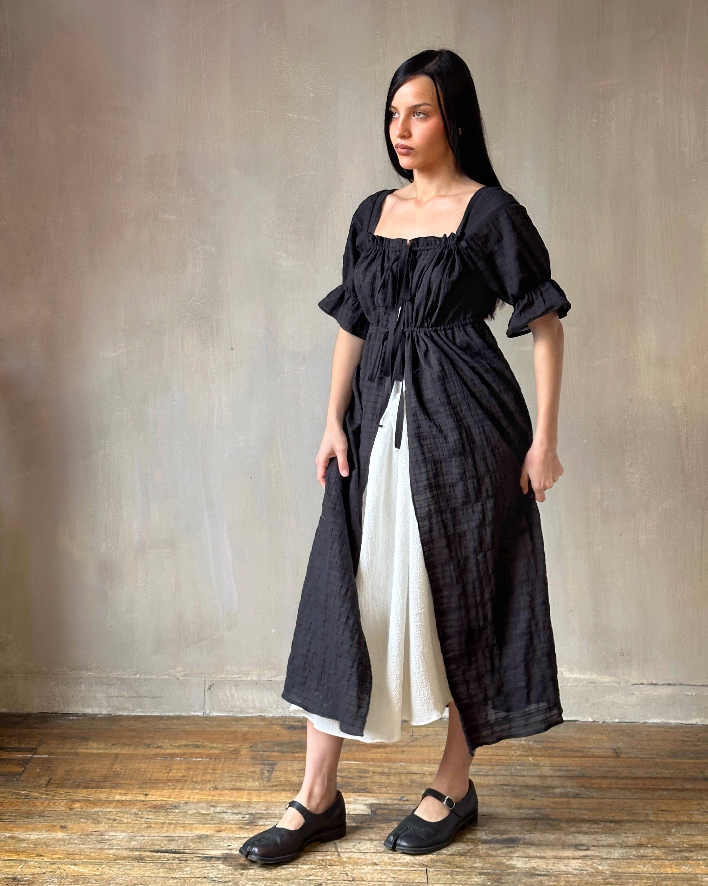Spring '25: Chemise de la Reine Duster in Black (Pre-Order, Limited Edition)