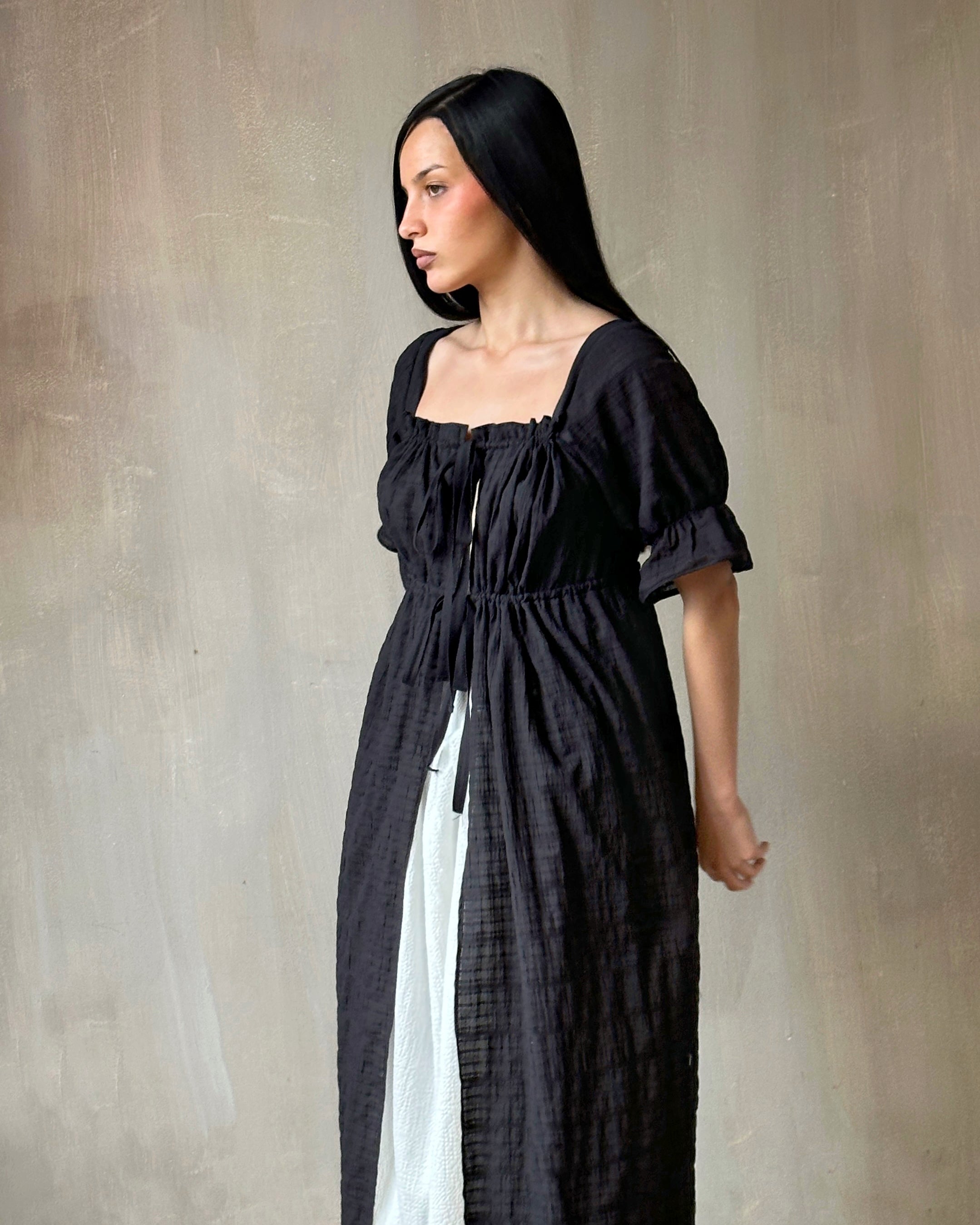 Spring '25: Chemise de la Reine Duster in Black (Pre-Order, Limited Edition)