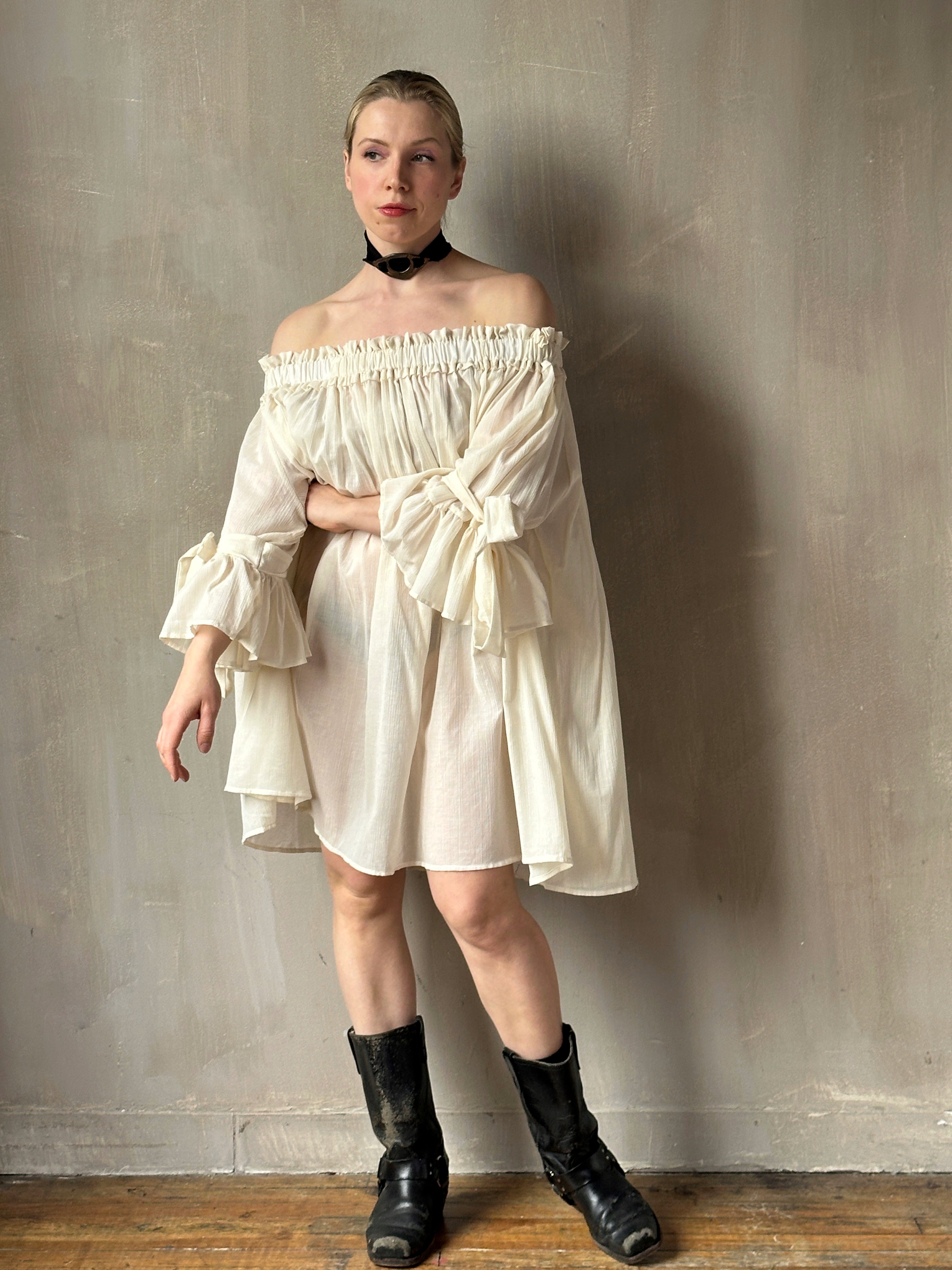 Spring '26: Paperbag Tunic in Parchment Cotton Voile (Pre-Order)