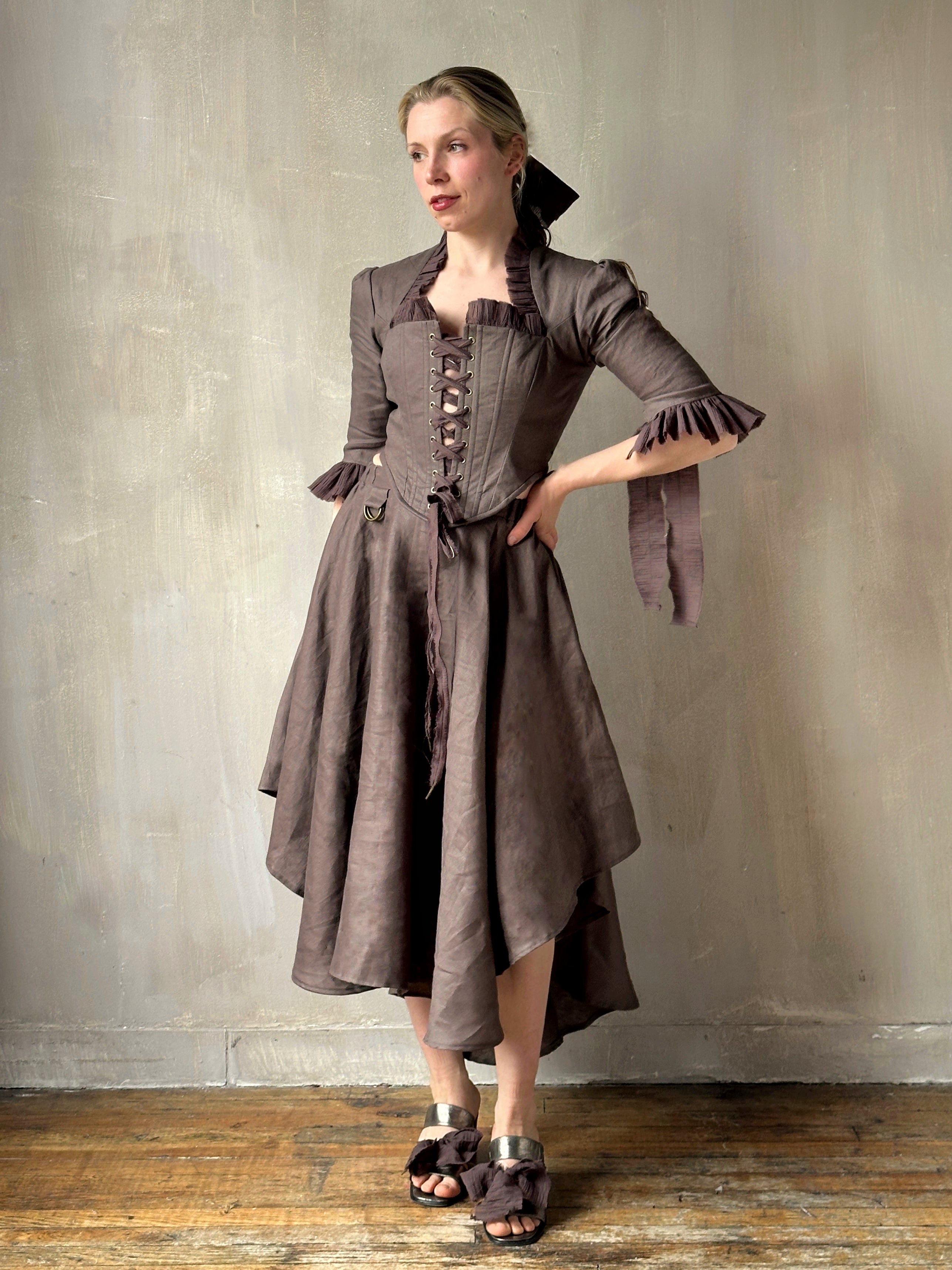 SS '26: Pastorale Set in Mauve Earth Linen (Pre-Order)