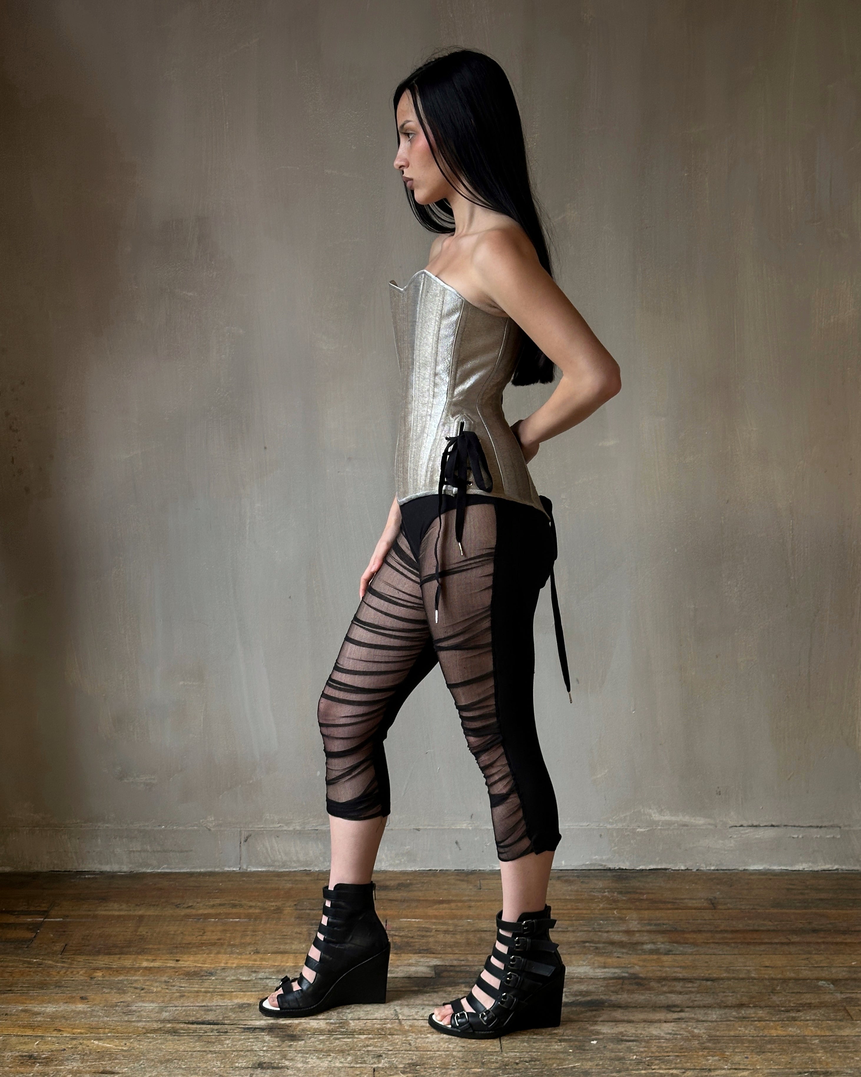 Spring '25:  Chaos-Gathered Capri Leggings (Pre-order)