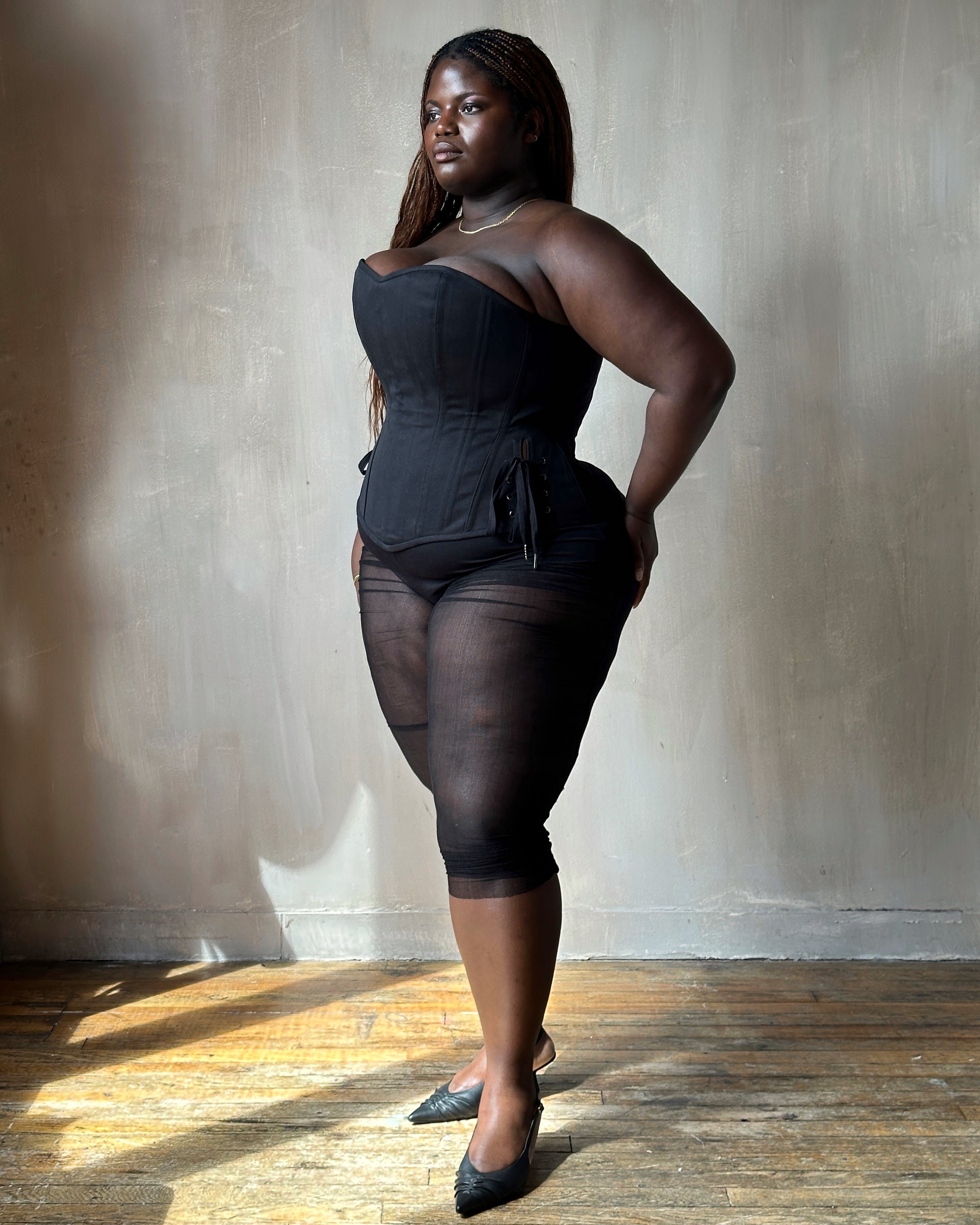 Spring '25:  Chaos-Gathered Capri Leggings (Pre-order)