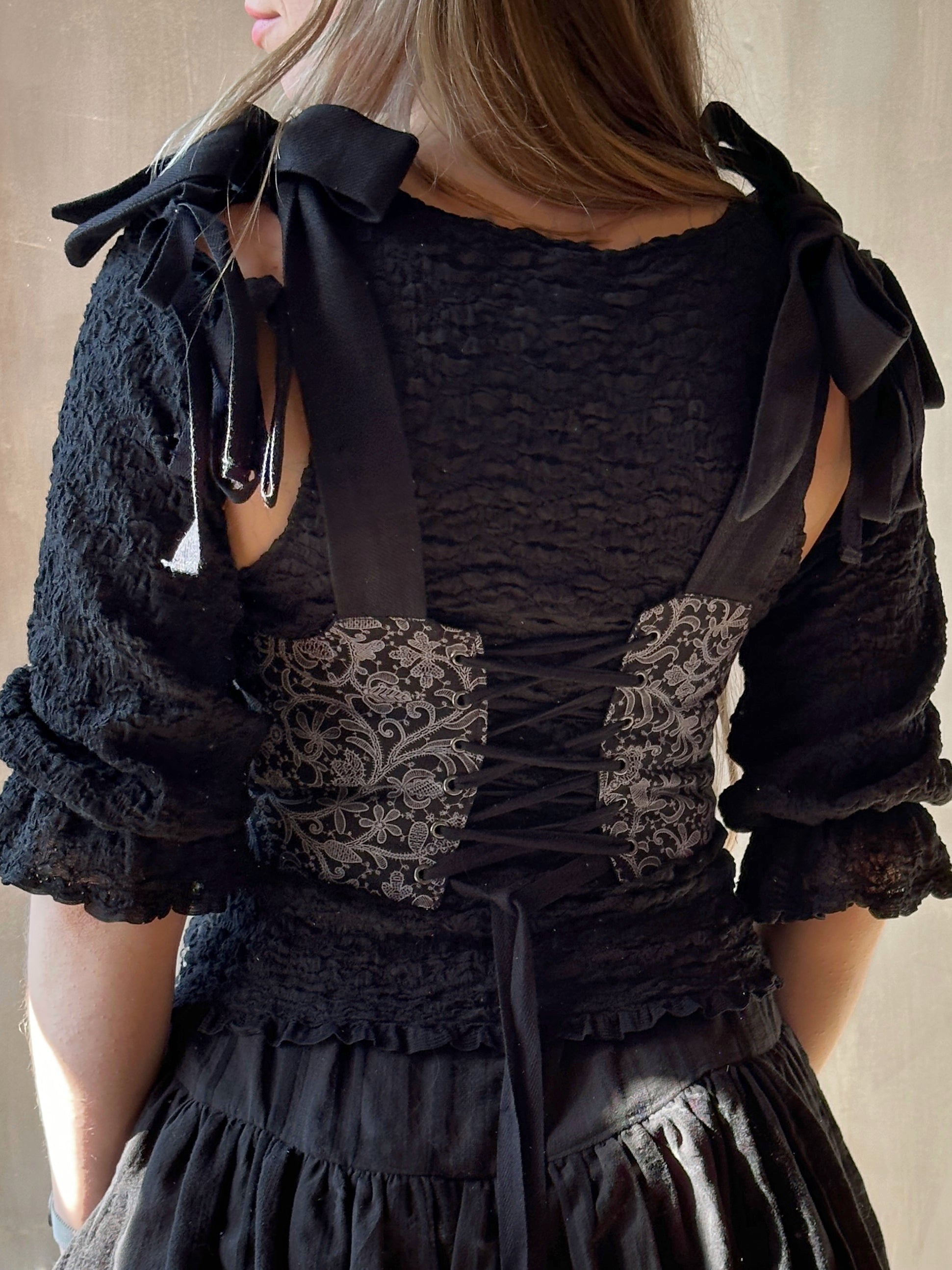 Spring '26: Corset Vest in "Tattoo Lace" Cotton (In Stock)