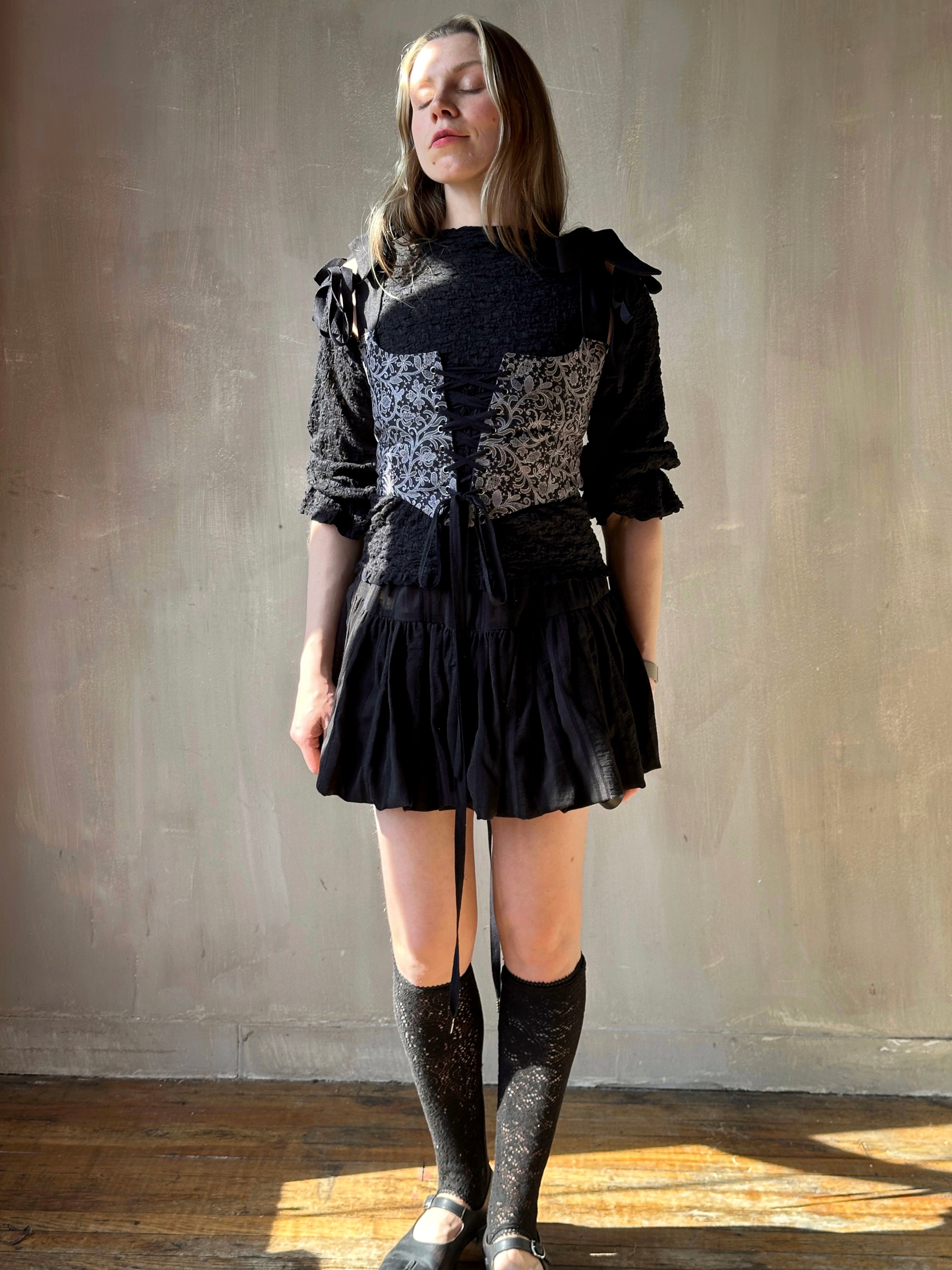 Spring '26: Corset Vest in "Tattoo Lace" Cotton (In Stock)