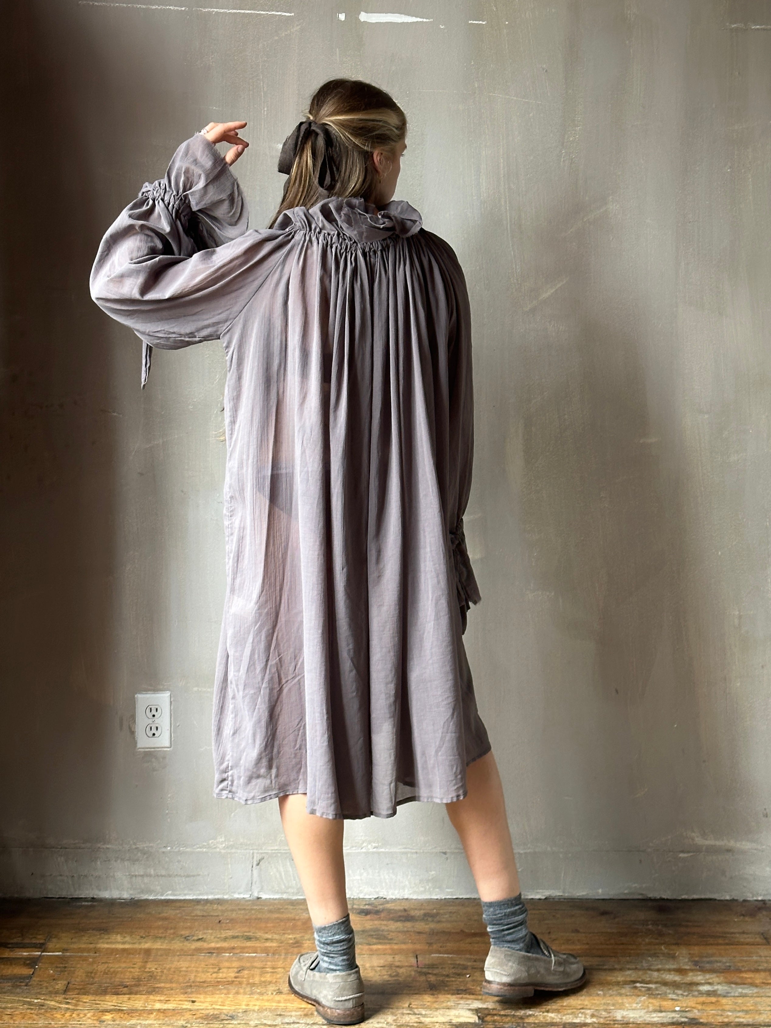 Maxi Alchemist Chemise in Lavender Ash Cotton Gauze