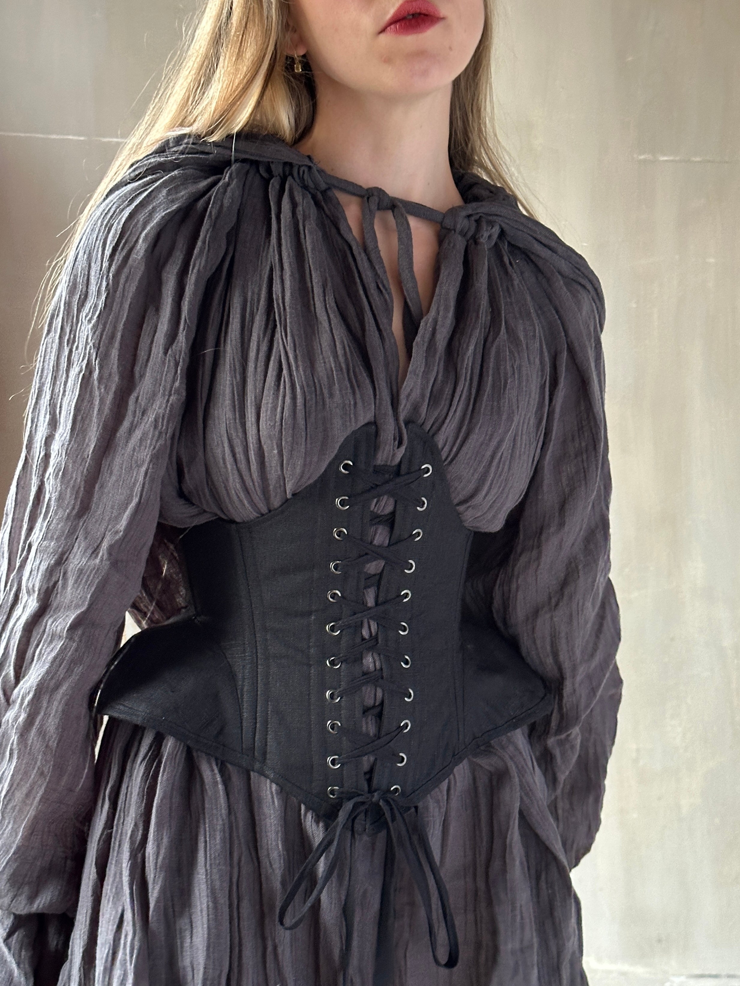 Lady Bustier ブラック36 LELINTA Slim Bodysuit 24 Steel Bone Sexy Corset Bustier