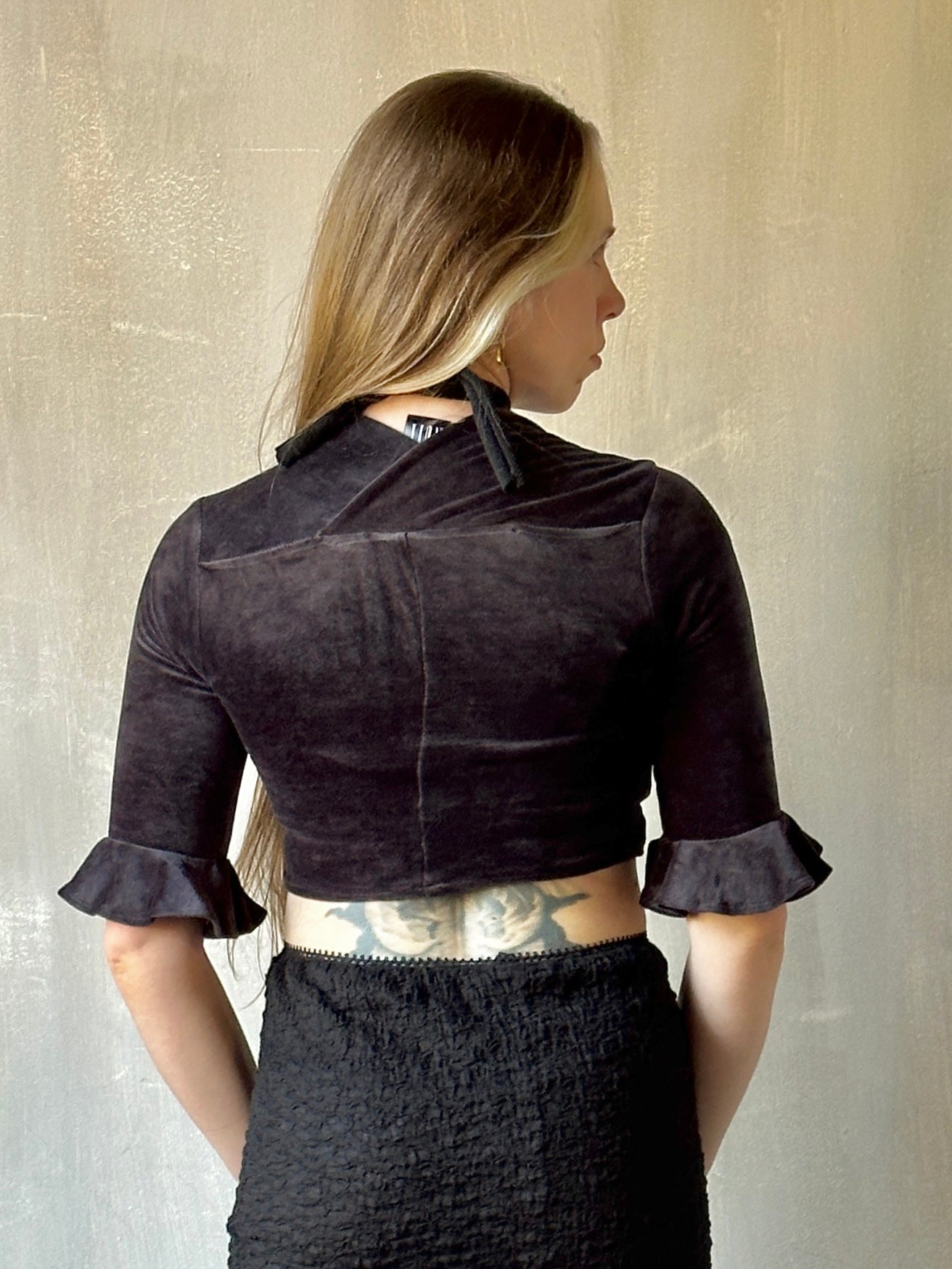 Sample Sale: Velvet Pastorale Top w/Half Sleeve (Size I)